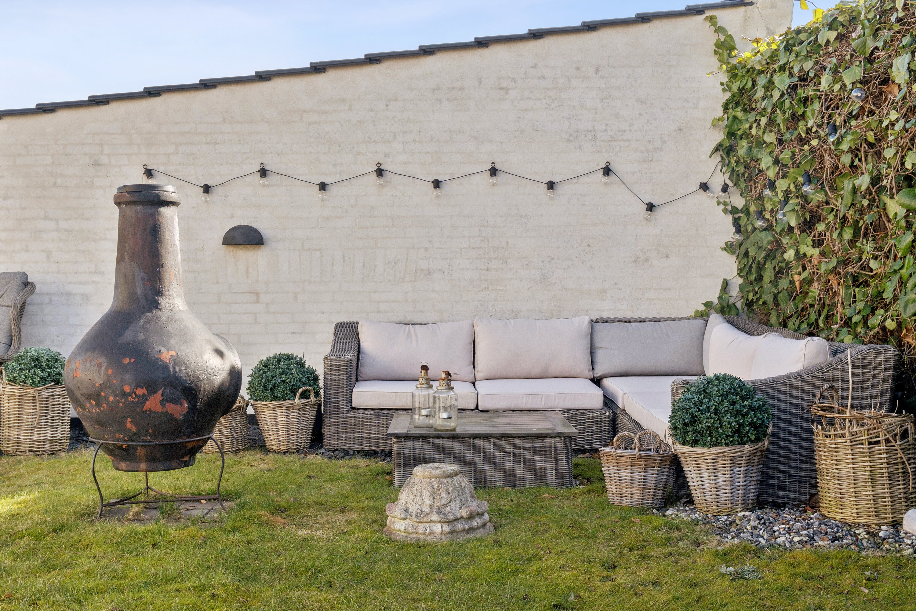 Fremhævet set fra haven billede i fuldskærmstilstand. Billede af Hjortekærsvej 119A, 2800 Kongens Lyngby