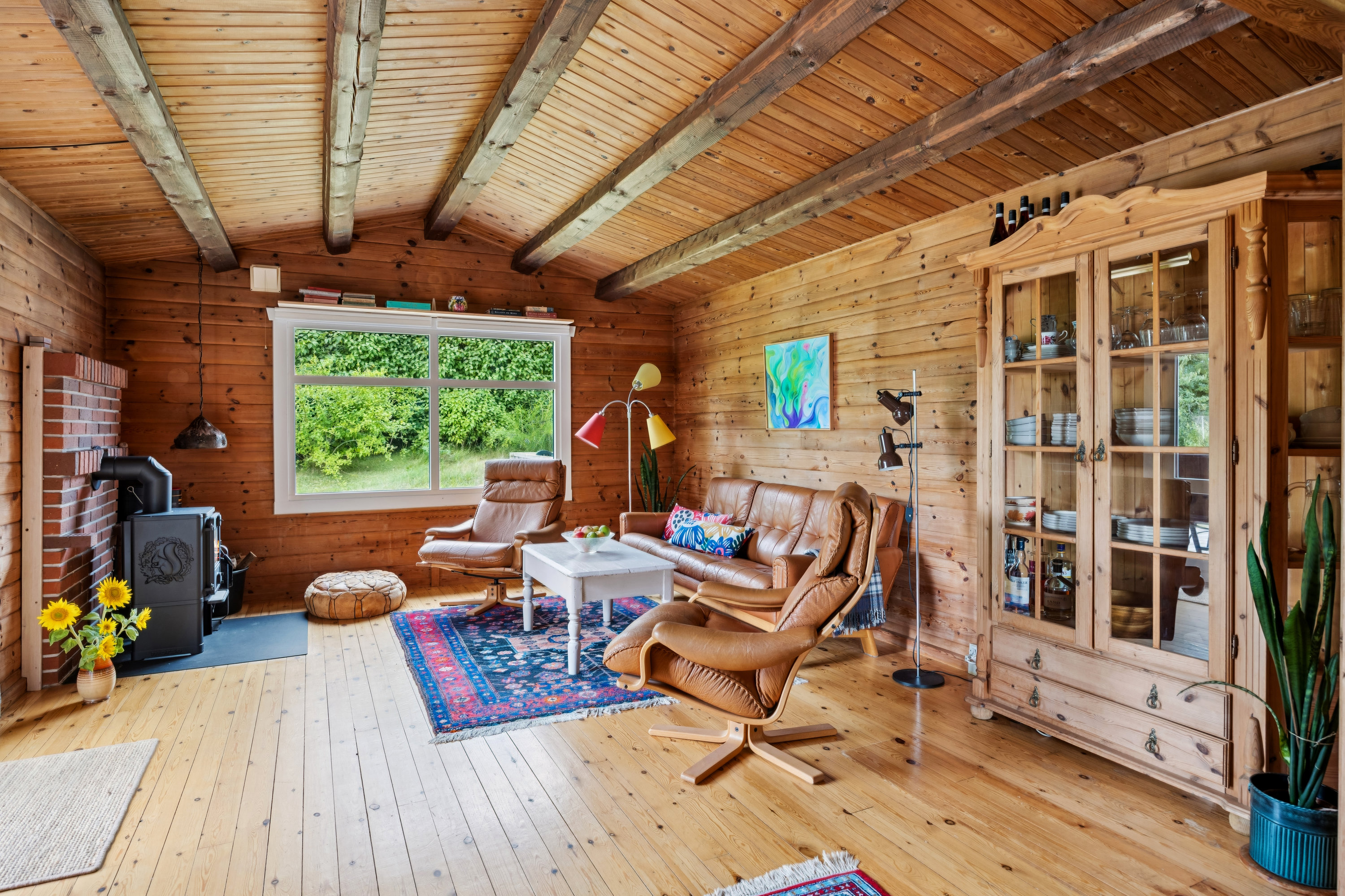 Fremhævet stue billede i fuldskærmstilstand. Billede af Brinken 12, Fejrup Strand, 8420 Knebel