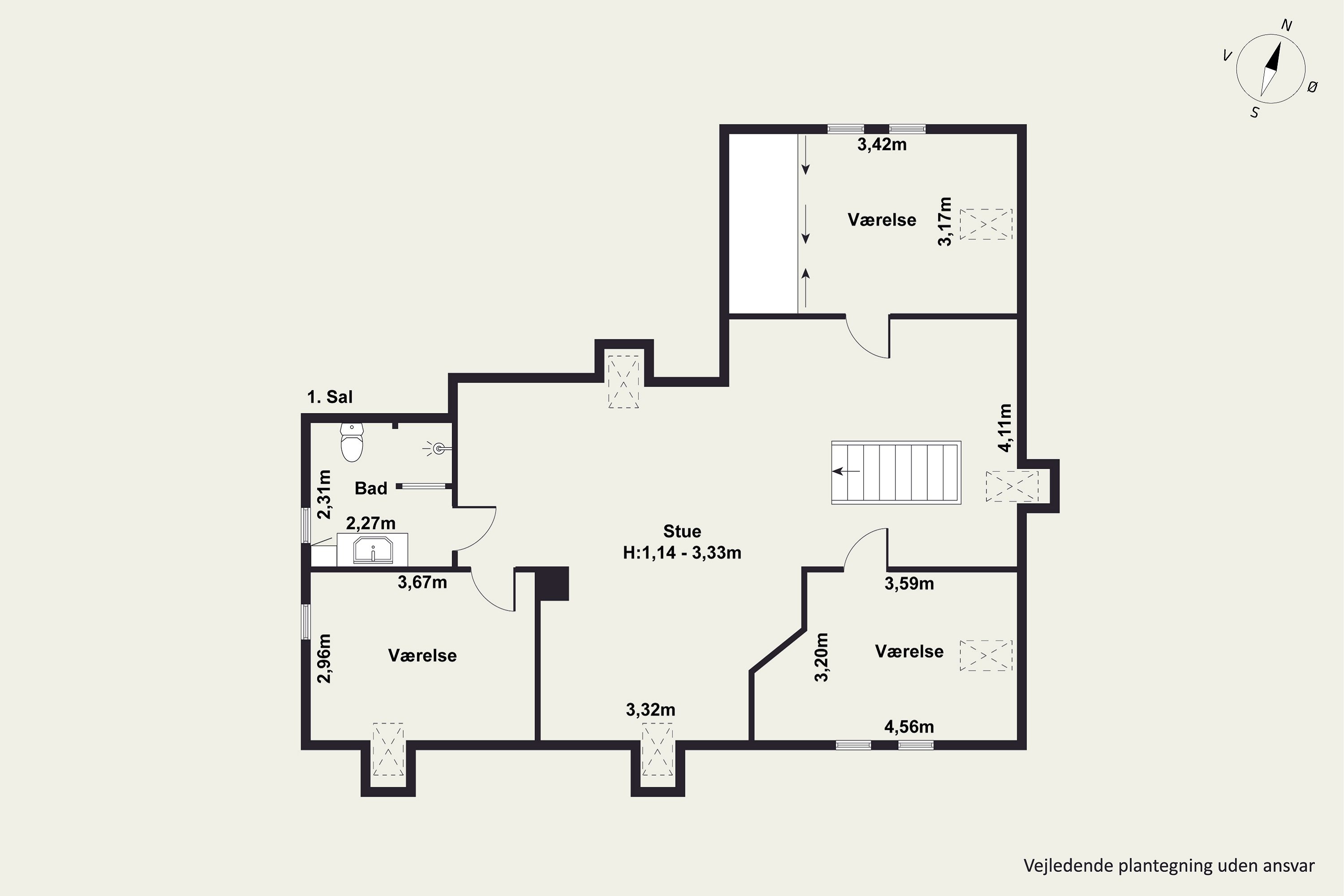 Plantegninger billede af Roagervej 348, Roager, 6760 Ribe
