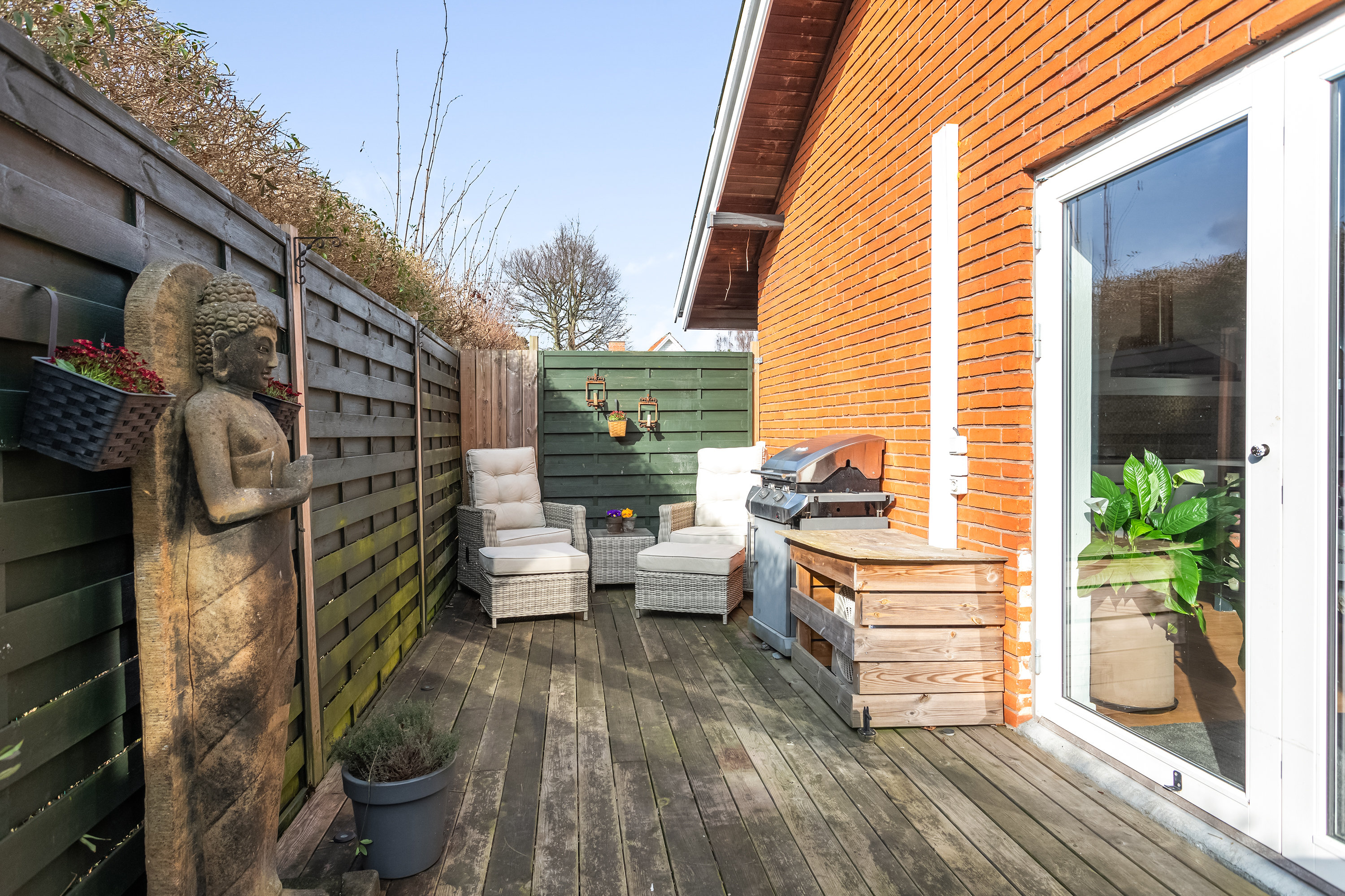 Fremhævet terrasse billede i fuldskærmstilstand. Billede af Hybenvænget 7, 2740 Skovlunde