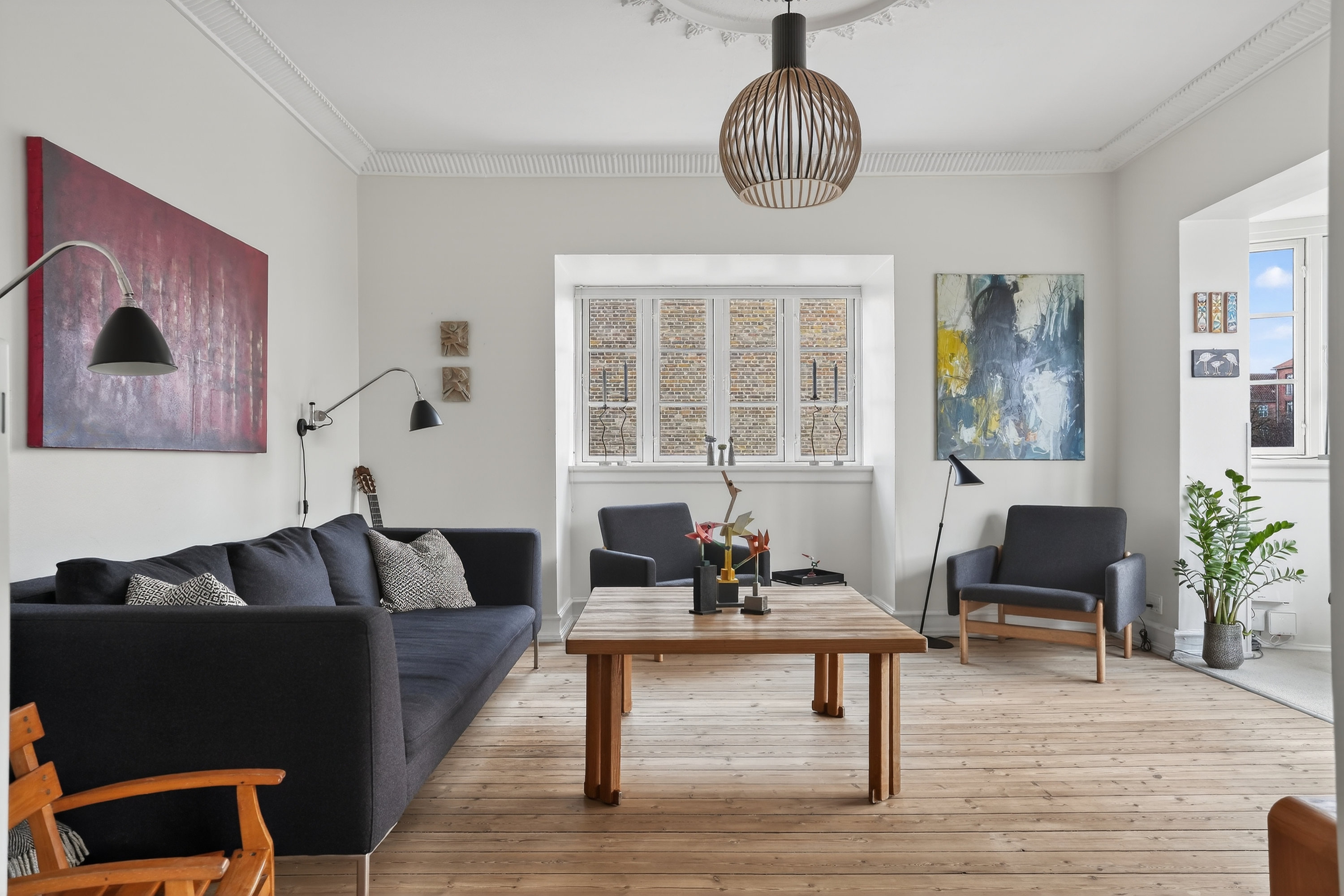 Fremhævet stue billede i fuldskærmstilstand. Billede af Vangedevej 207A, 1. + 2., 2870 Dyssegård