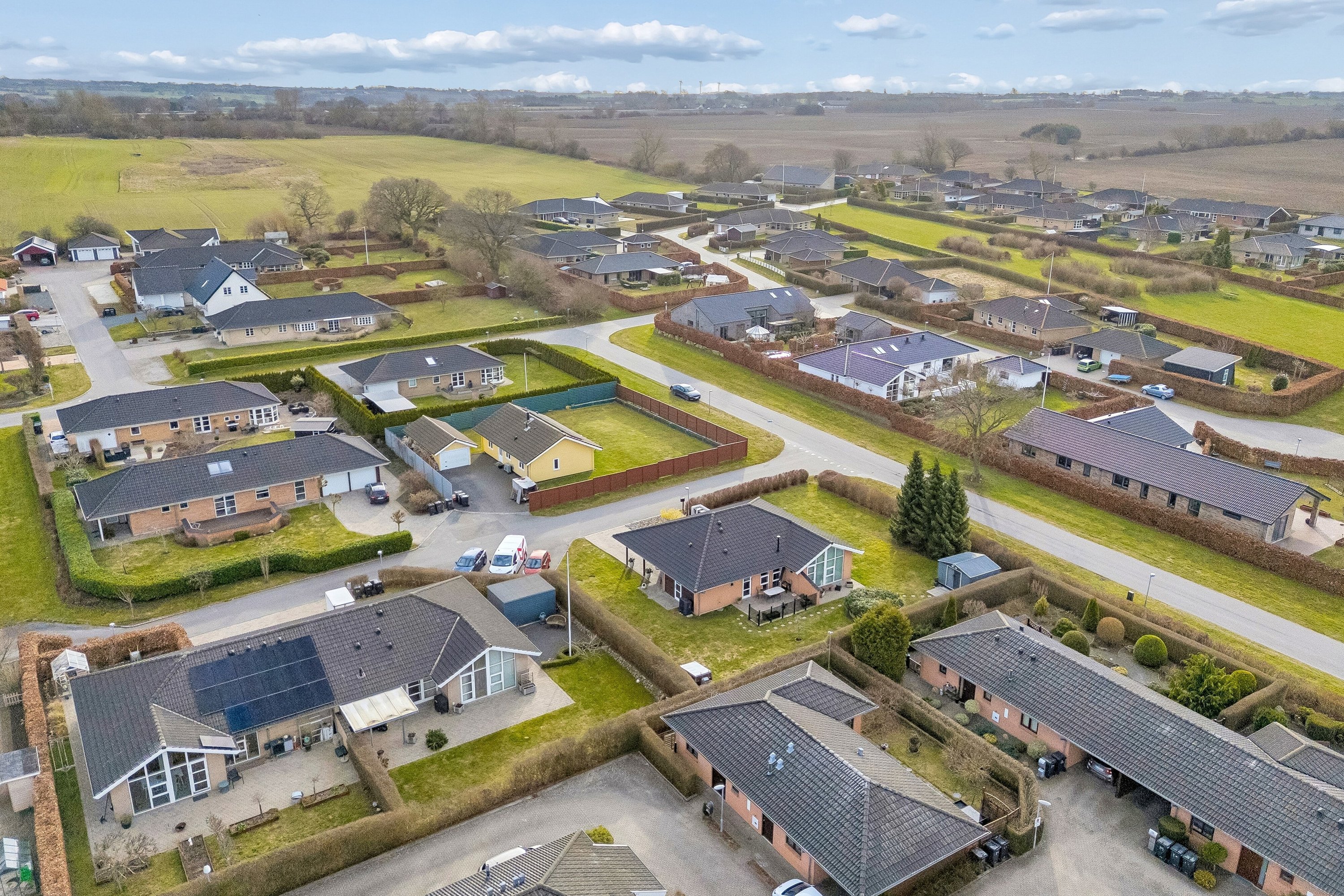 Fremhævet luftfoto billede i fuldskærmstilstand. Billede af Brinken 121, Mogenstrup, 4700 Næstved