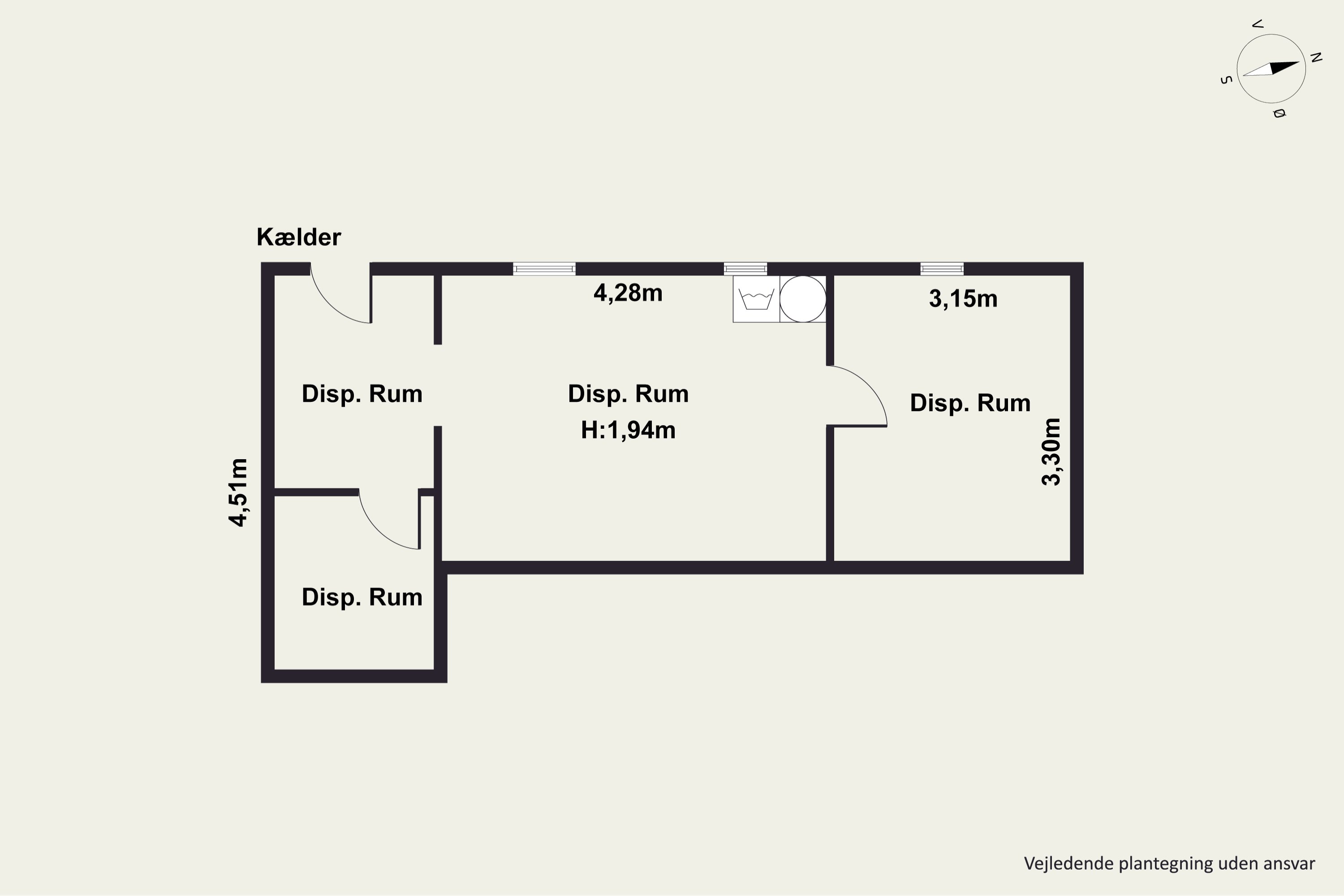 Plantegninger billede af Kanalvej 71, Ginnerup, 8500 Grenaa