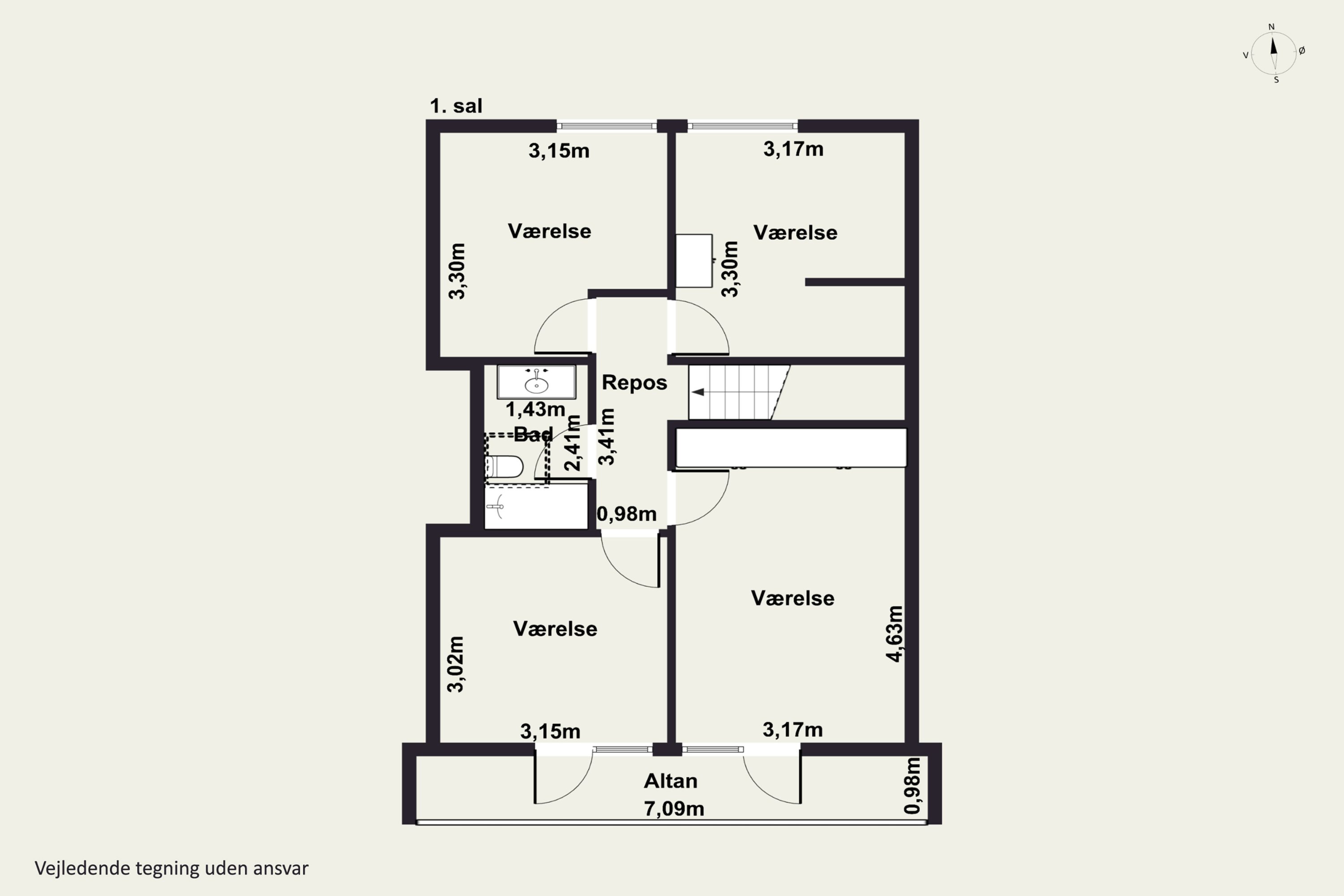 Plantegninger billede af Højdevej 9, 4070 Kirke Hyllinge