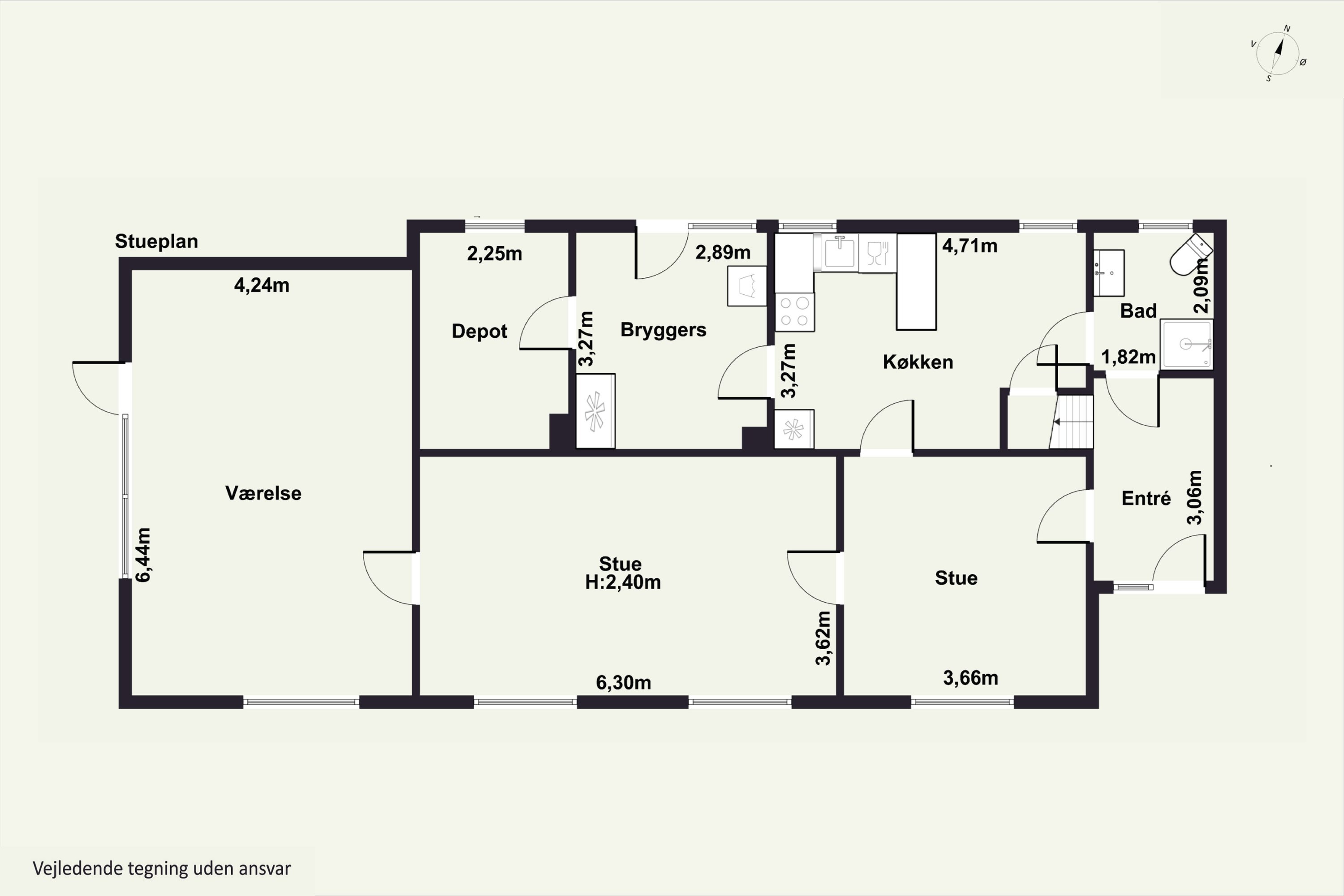 Plantegninger billede af Eskesvej 9, Nyker, 3700 Rønne