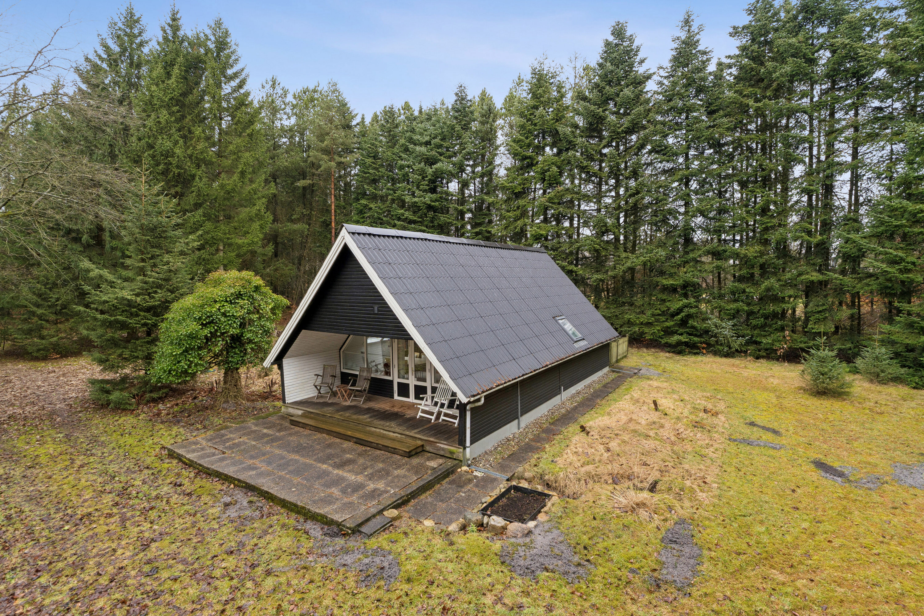 Fremhævet luftfoto billede i fuldskærmstilstand. Billede af Tyttebærvej 44, 7441 Bording