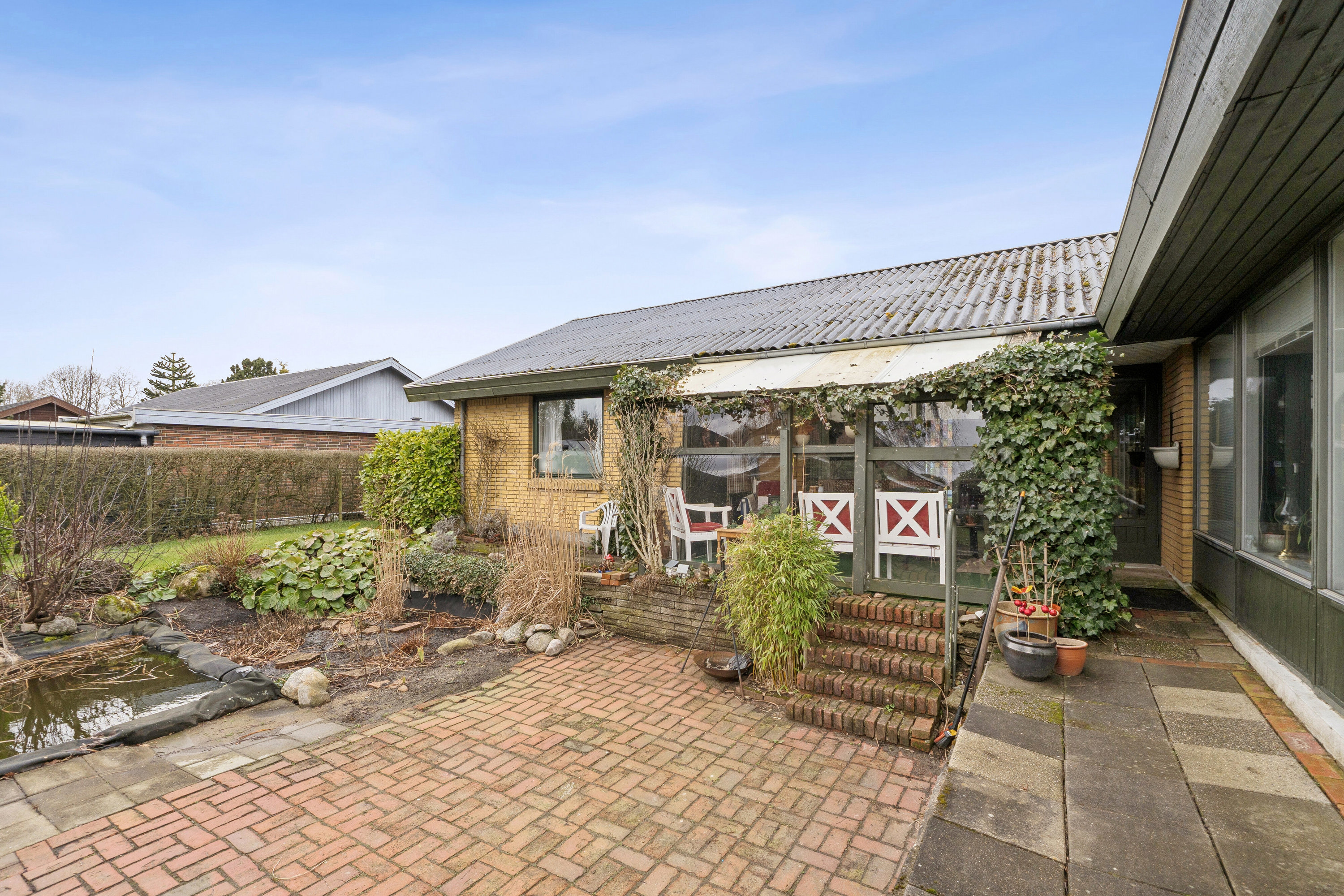 Fremhævet terrasse billede i fuldskærmstilstand. Billede af Ternevej 40, 7430 Ikast