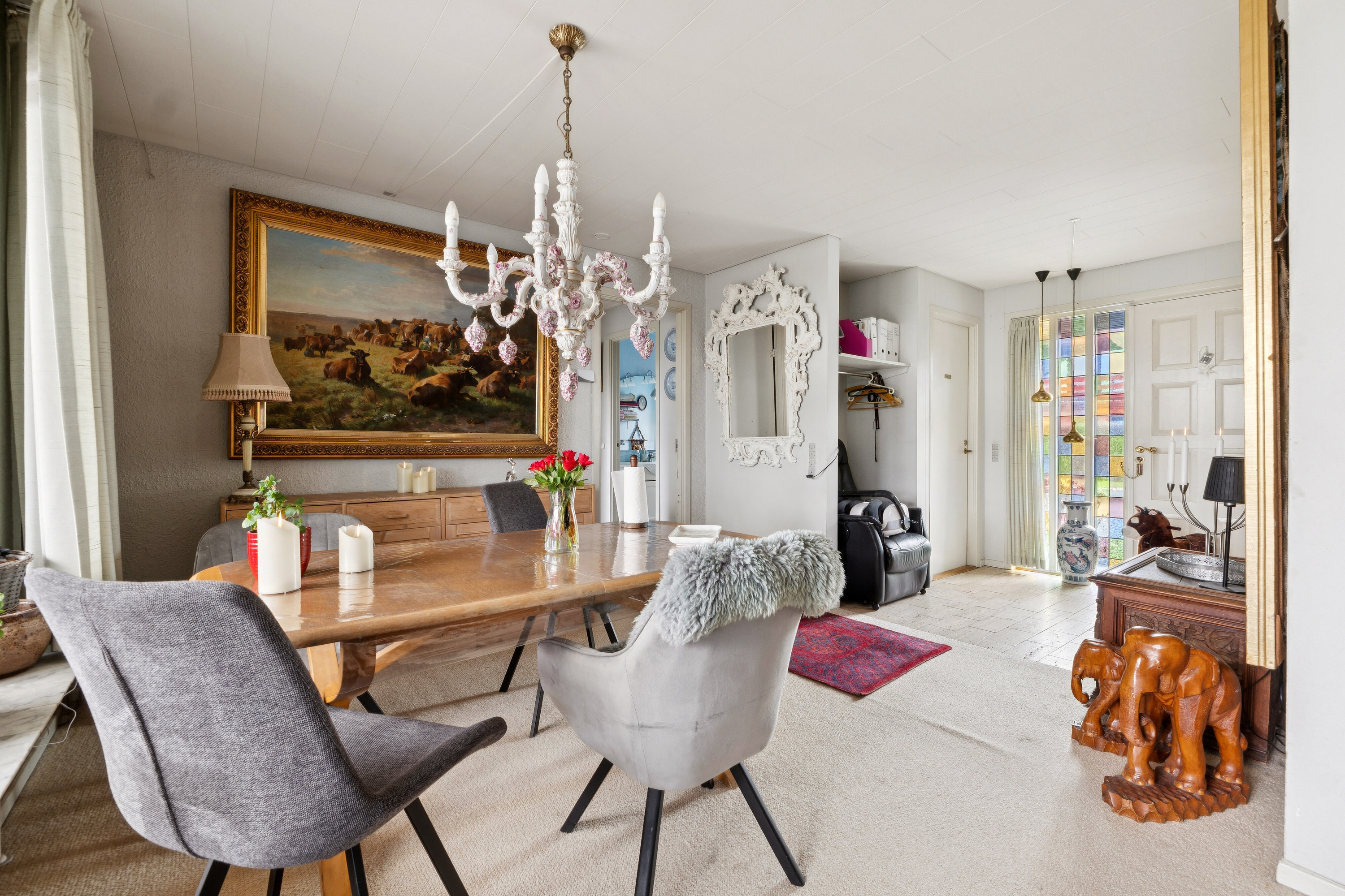 Fremhævet spisestue billede i fuldskærmstilstand. Billede af Ternevej 40, 7430 Ikast