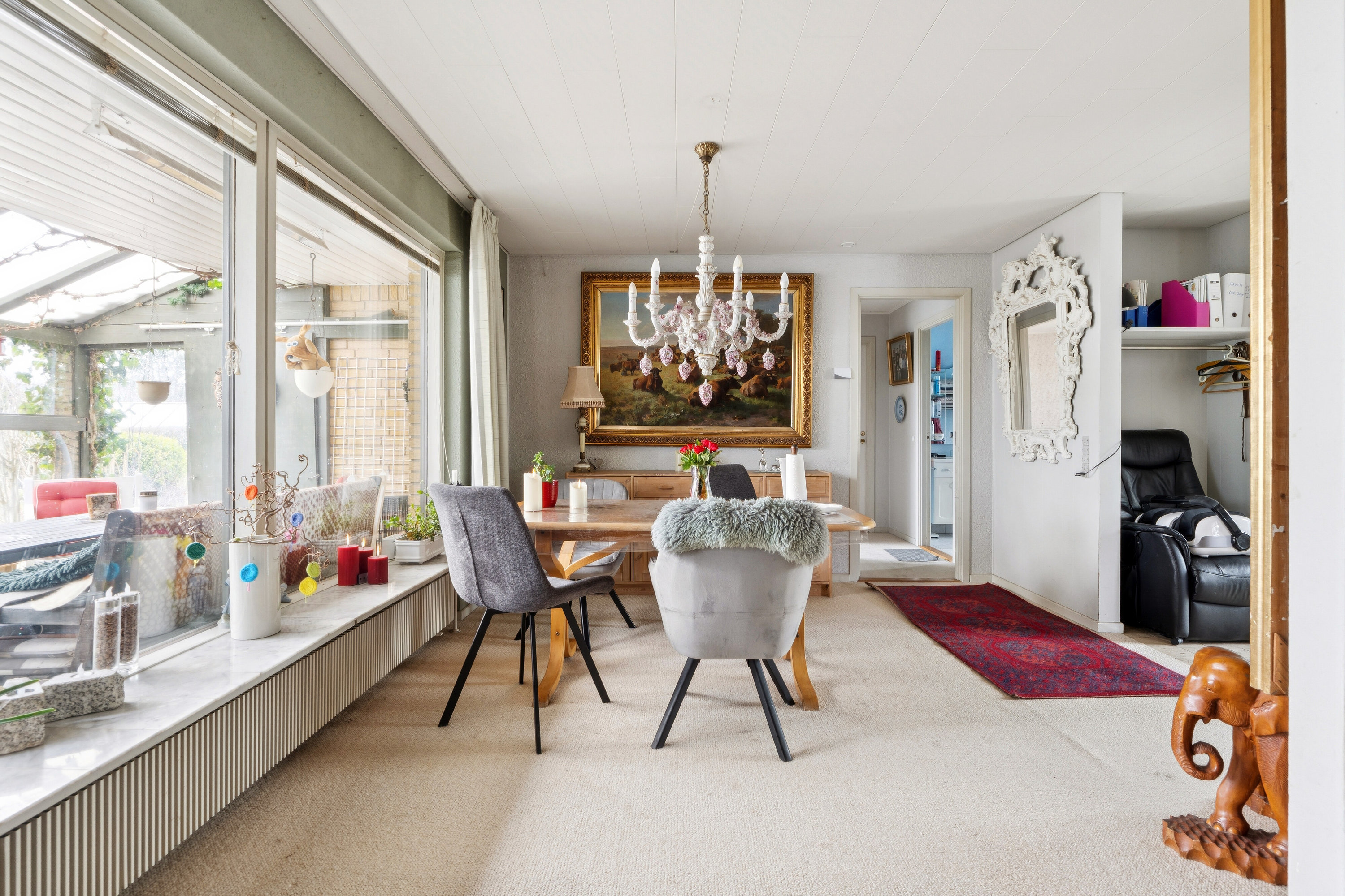 Fremhævet spisestue billede i fuldskærmstilstand. Billede af Ternevej 40, 7430 Ikast