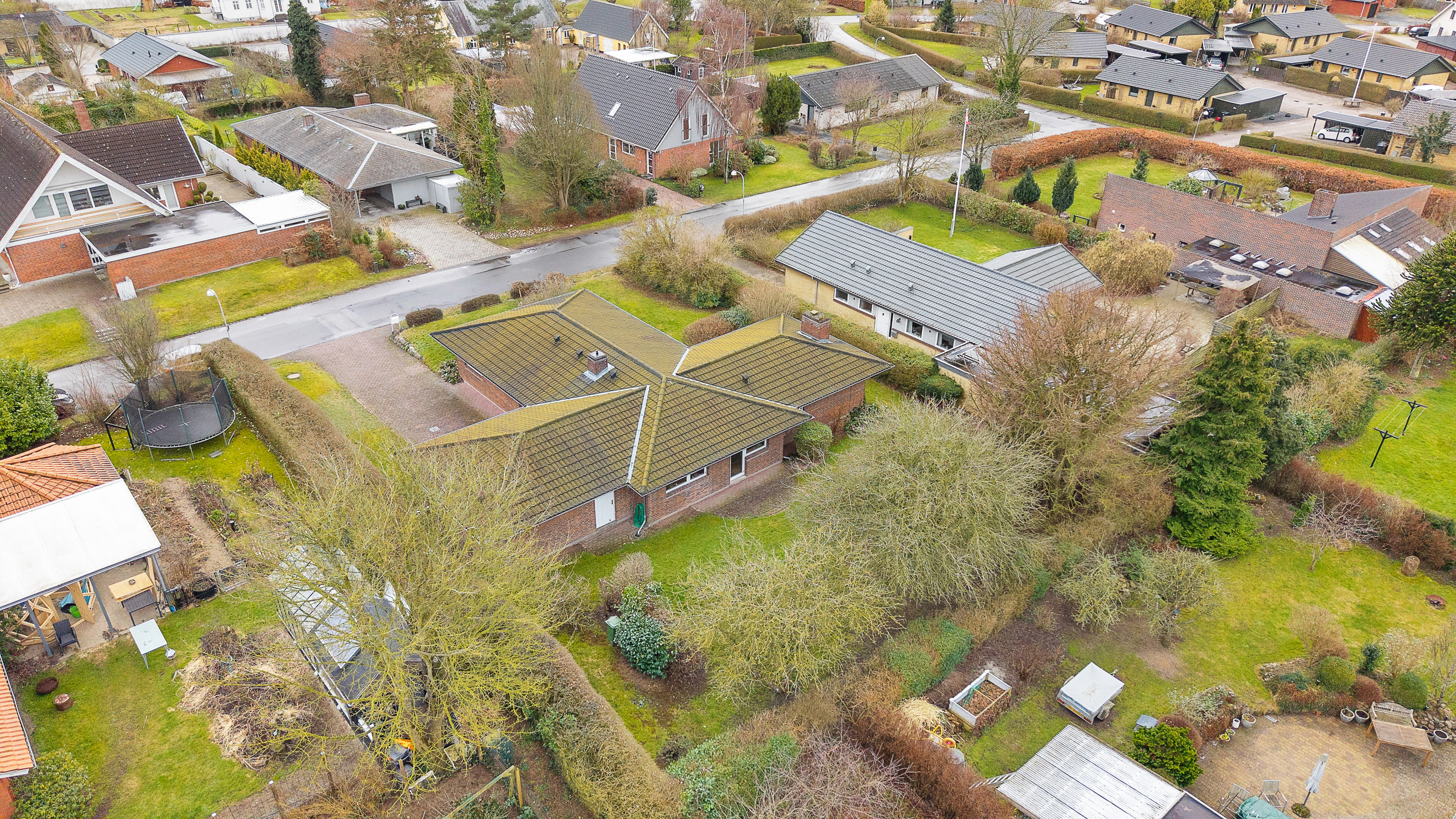 Fremhævet luftfoto billede i fuldskærmstilstand. Billede af Kirsebærlunden 19, 5471 Søndersø