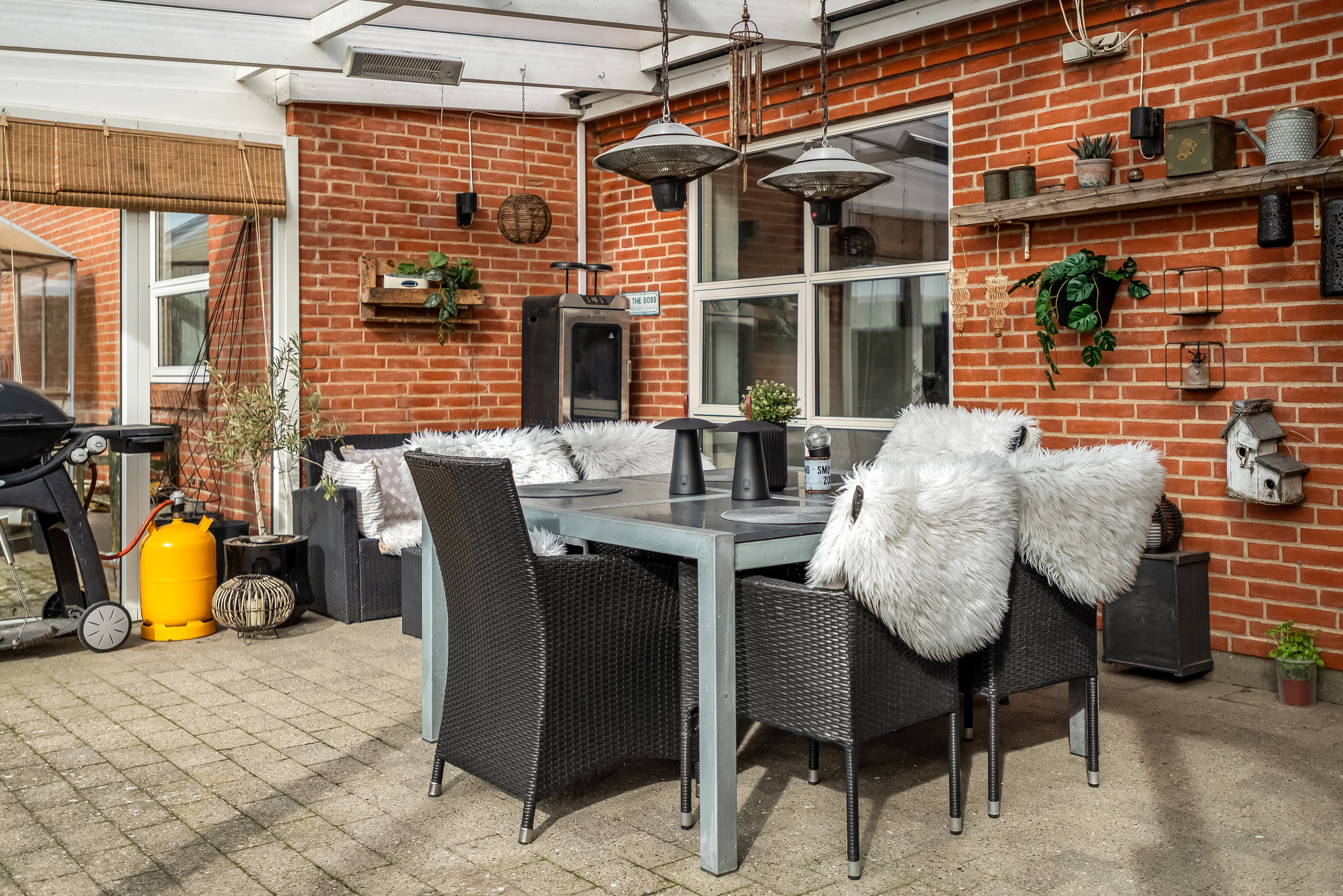 Fremhævet overdækket terrasse billede i fuldskærmstilstand. Billede af Mimersvej 74, Nørlem, 7620 Lemvig