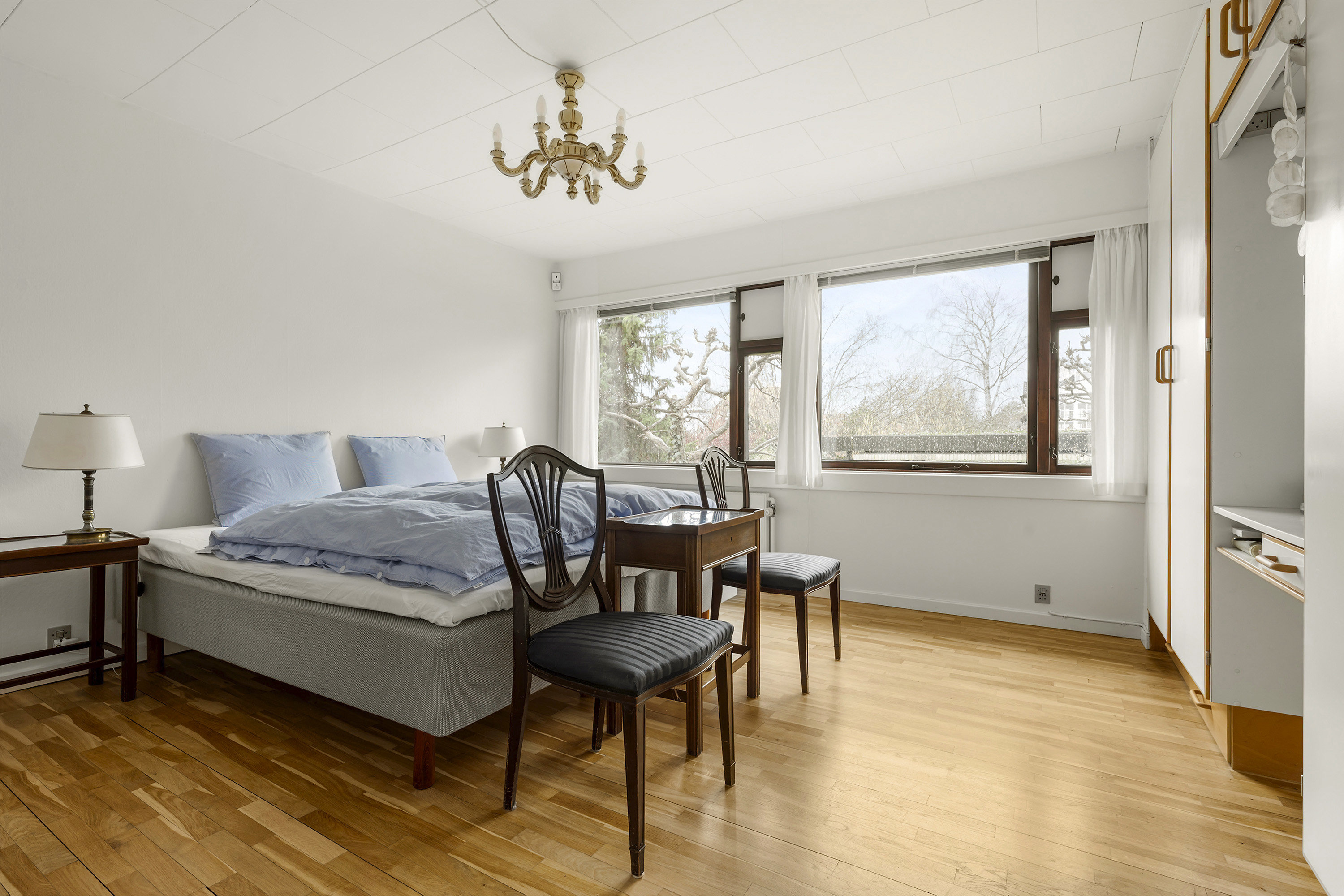 Fremhævet soveværelse billede i fuldskærmstilstand. Billede af Carl Baggers Alle 20, 2920 Charlottenlund