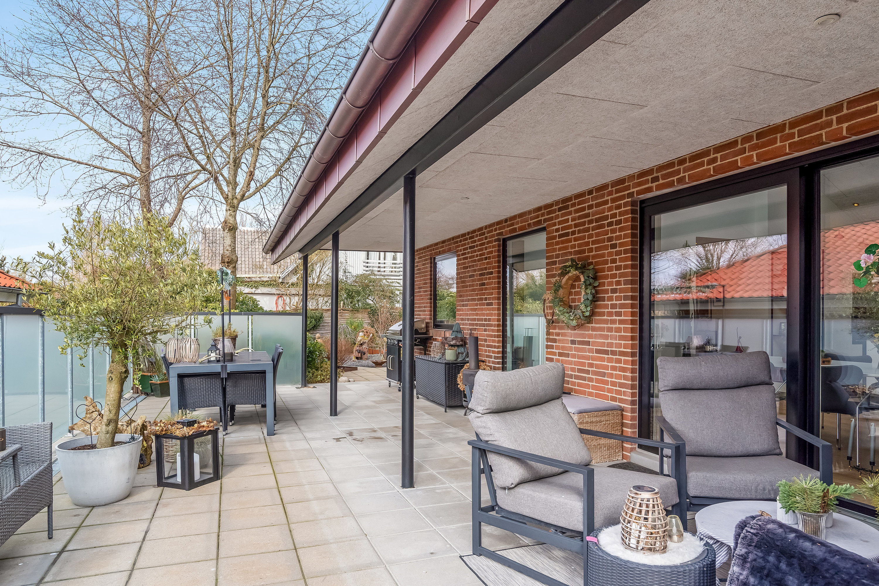 Fremhævet terrasse billede i fuldskærmstilstand. Billede af Porsevej 14, 7500 Holstebro