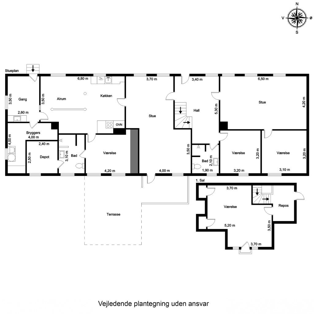Plantegninger billede af Klavsebøllevej 18, Klavsebølle, 5953 Tranekær