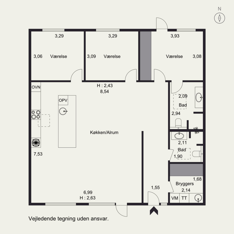 Plantegninger billede af Glentehøjen 4, Gram, 8660 Skanderborg