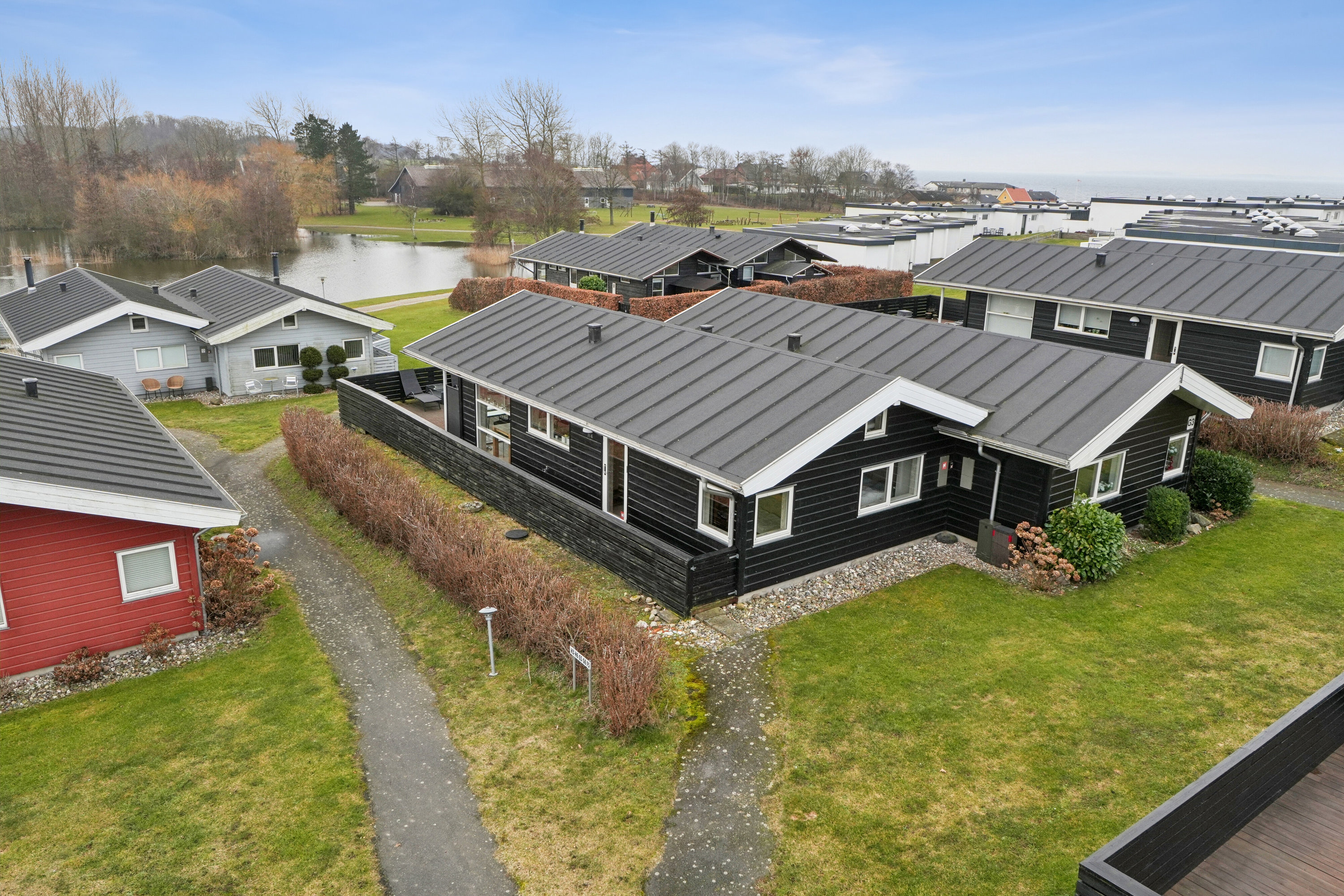 Fremhævet luftfoto billede i fuldskærmstilstand. Billede af Dageløkke Marina 4H, Dageløkke, 5953 Tranekær