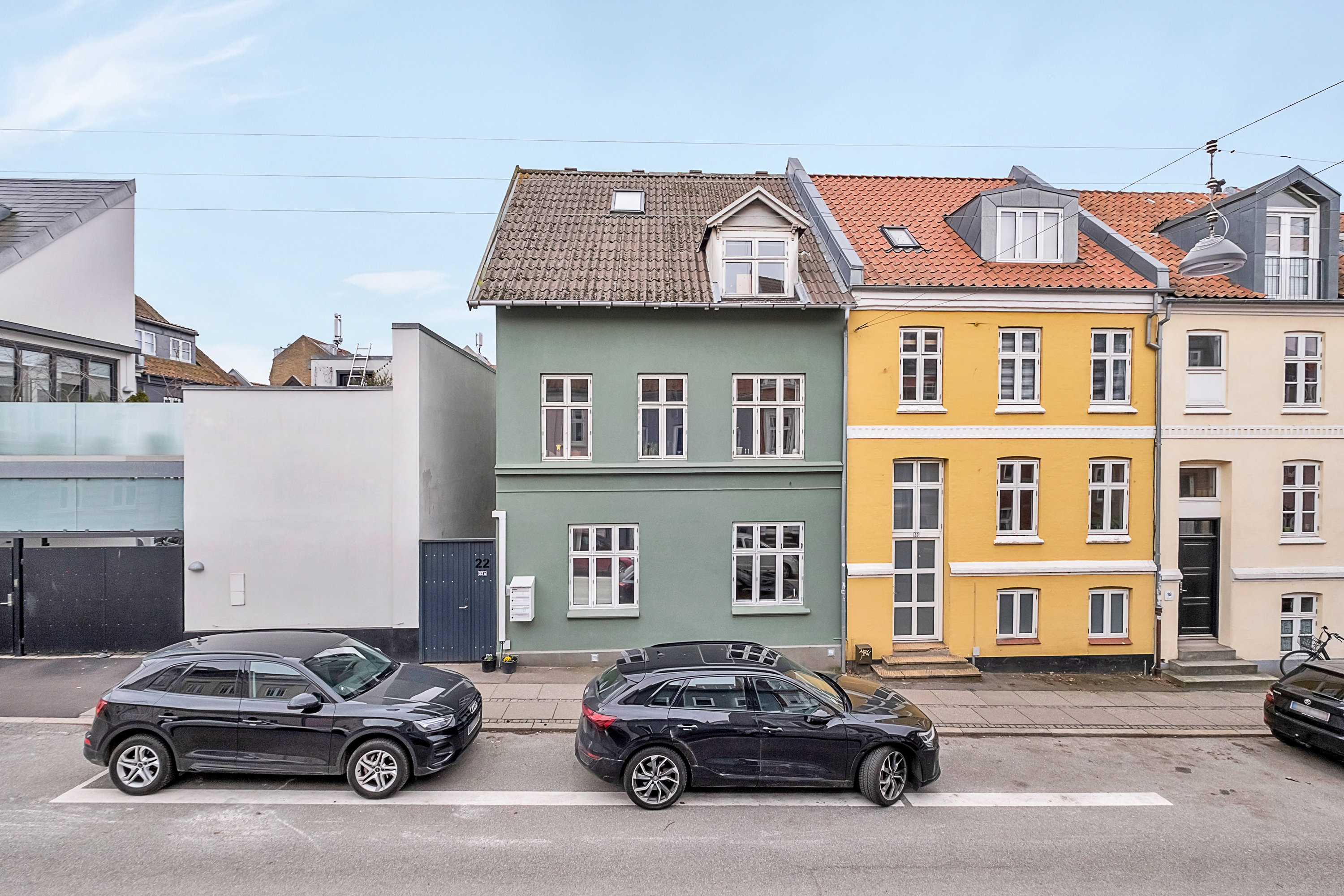 Fremhævet facade billede i fuldskærmstilstand. Billede af Bülowsgade 22, st.., 8000 Aarhus C