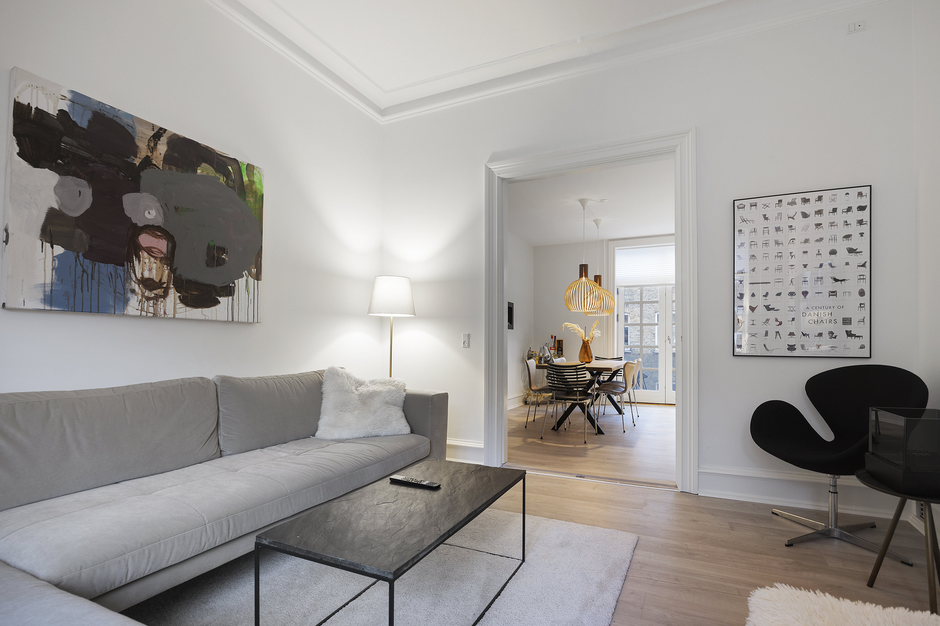 Fremhævet stue billede i fuldskærmstilstand. Billede af Vesterå 22, 2., 9000 Aalborg