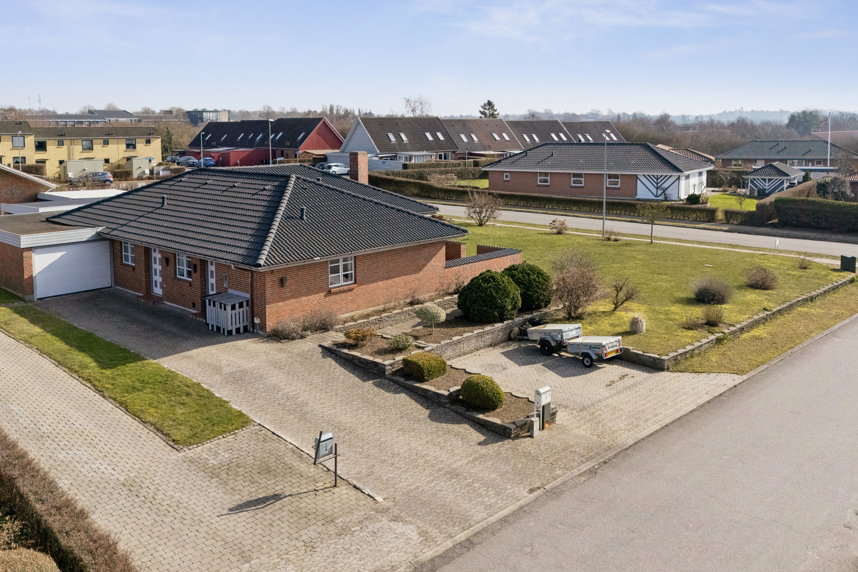 Fremhævet luftfoto billede i fuldskærmstilstand. Billede af Fenrisvænget 2, 5610 Assens