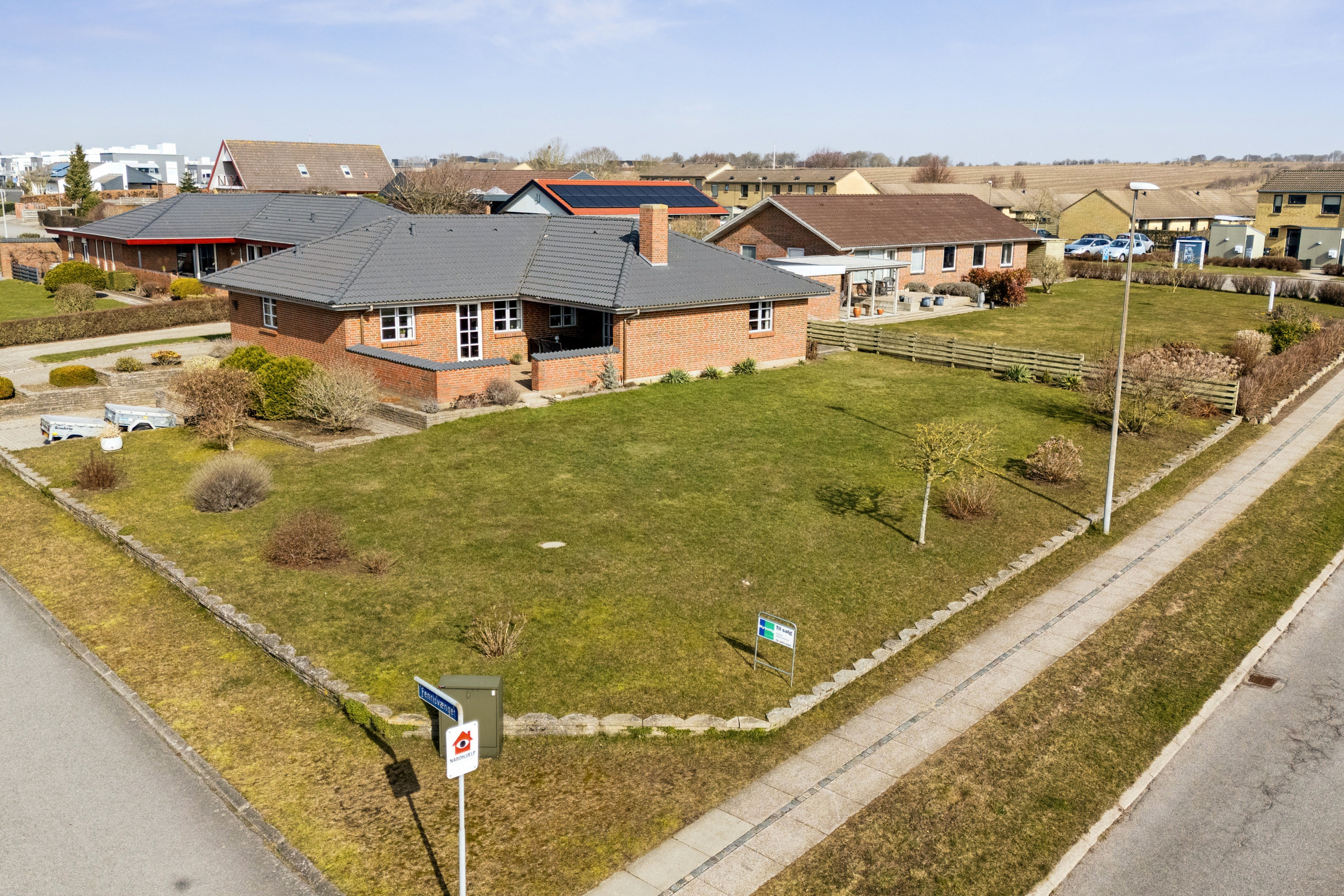 Fremhævet luftfoto billede i fuldskærmstilstand. Billede af Fenrisvænget 2, 5610 Assens