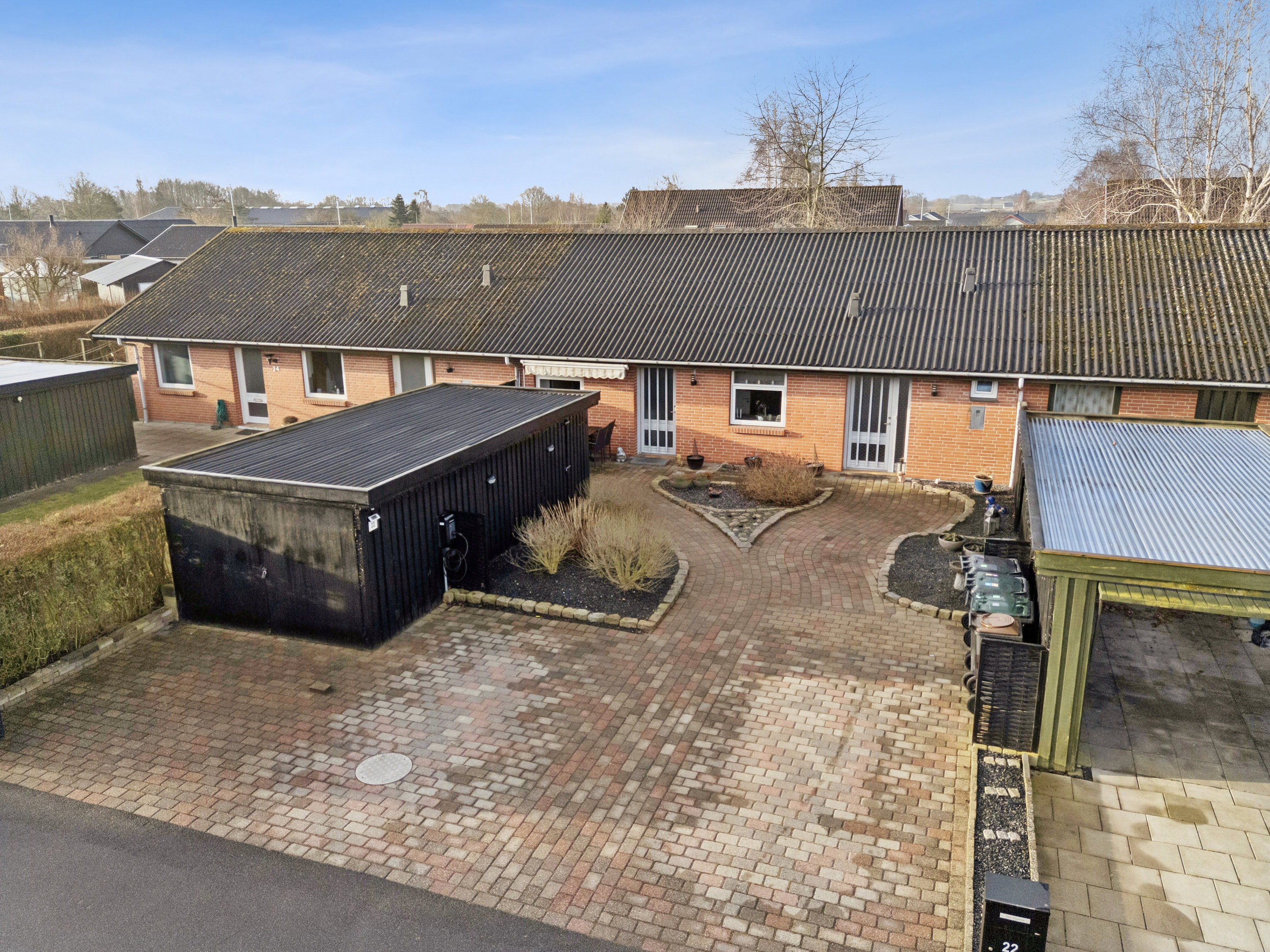 Fremhævet luftfoto billede i fuldskærmstilstand. Billede af Lærkevej 22, 4261 Dalmose