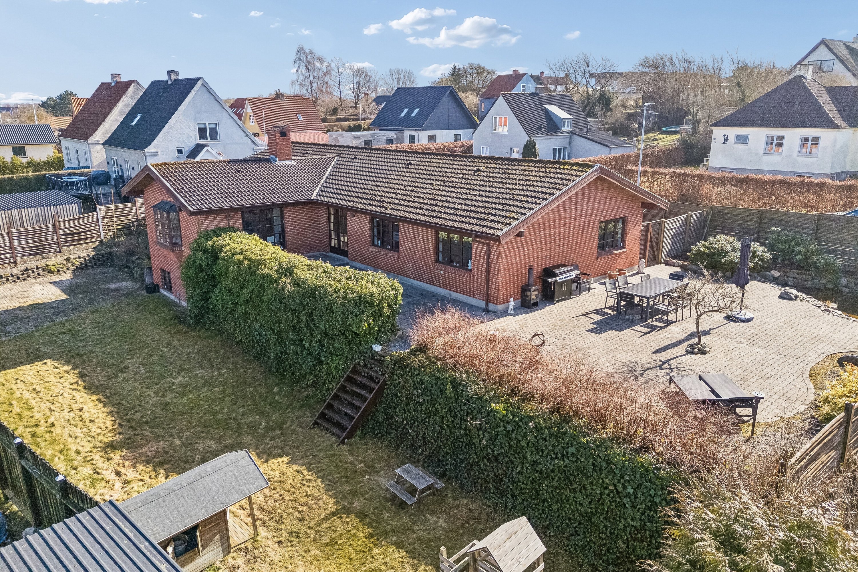 Fremhævet set fra haven billede i fuldskærmstilstand. Billede af Nørreås 81, 4200 Slagelse