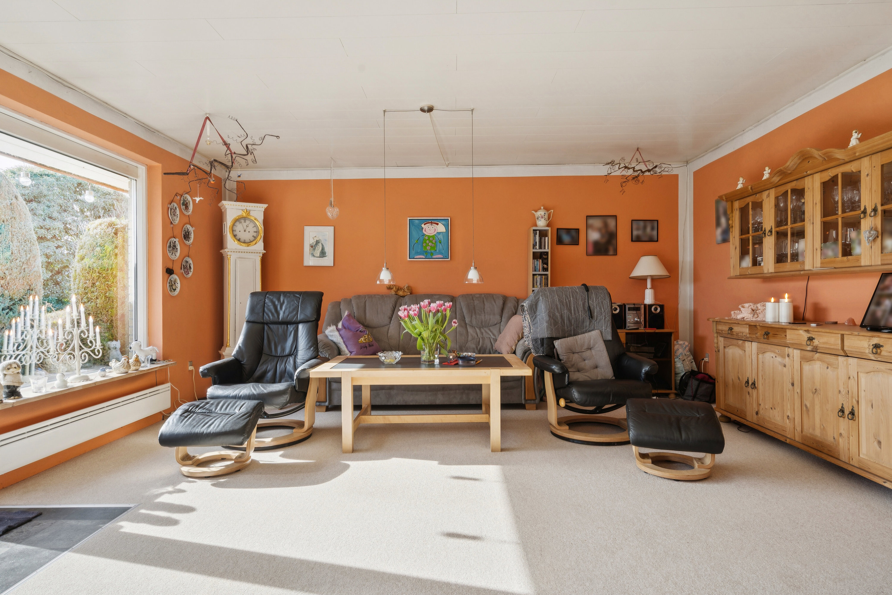 Fremhævet stue billede i fuldskærmstilstand. Billede af Smedevænget 7, Dalby, 4690 Haslev