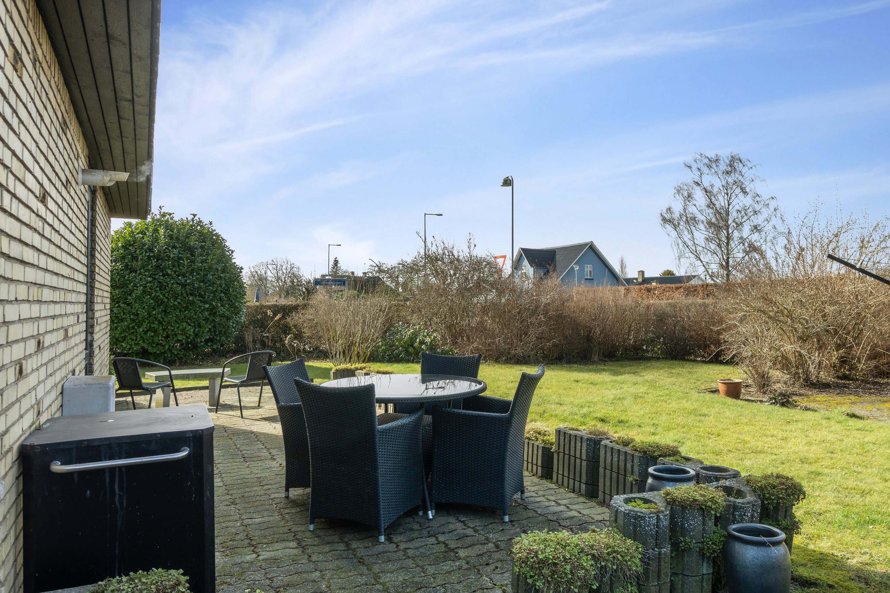 Fremhævet terrasse billede i fuldskærmstilstand. Billede af Hesselbyvej 1A, 4230 Skælskør