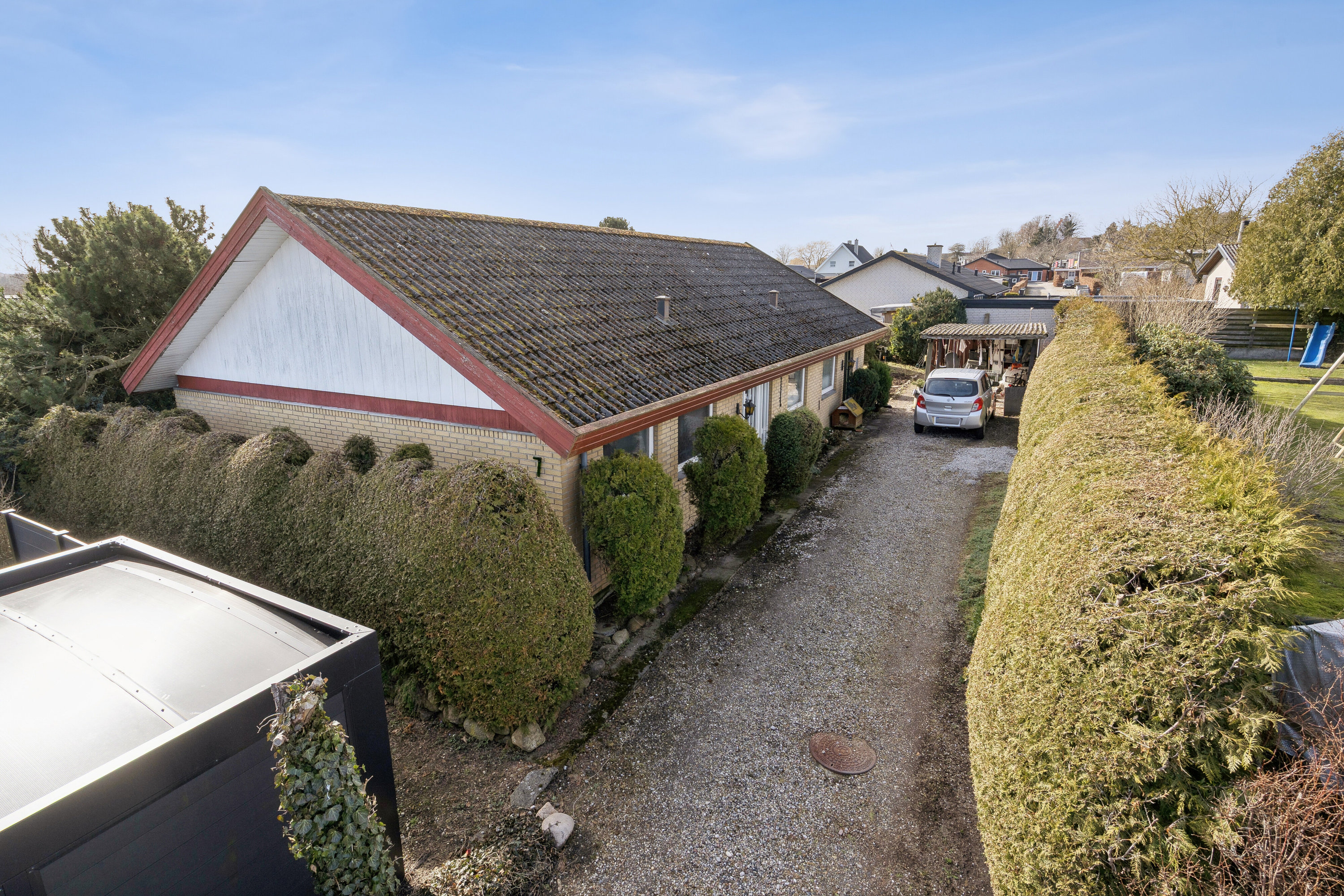 Fremhævet set fra vejen billede i fuldskærmstilstand. Billede af Smedevænget 7, Dalby, 4690 Haslev