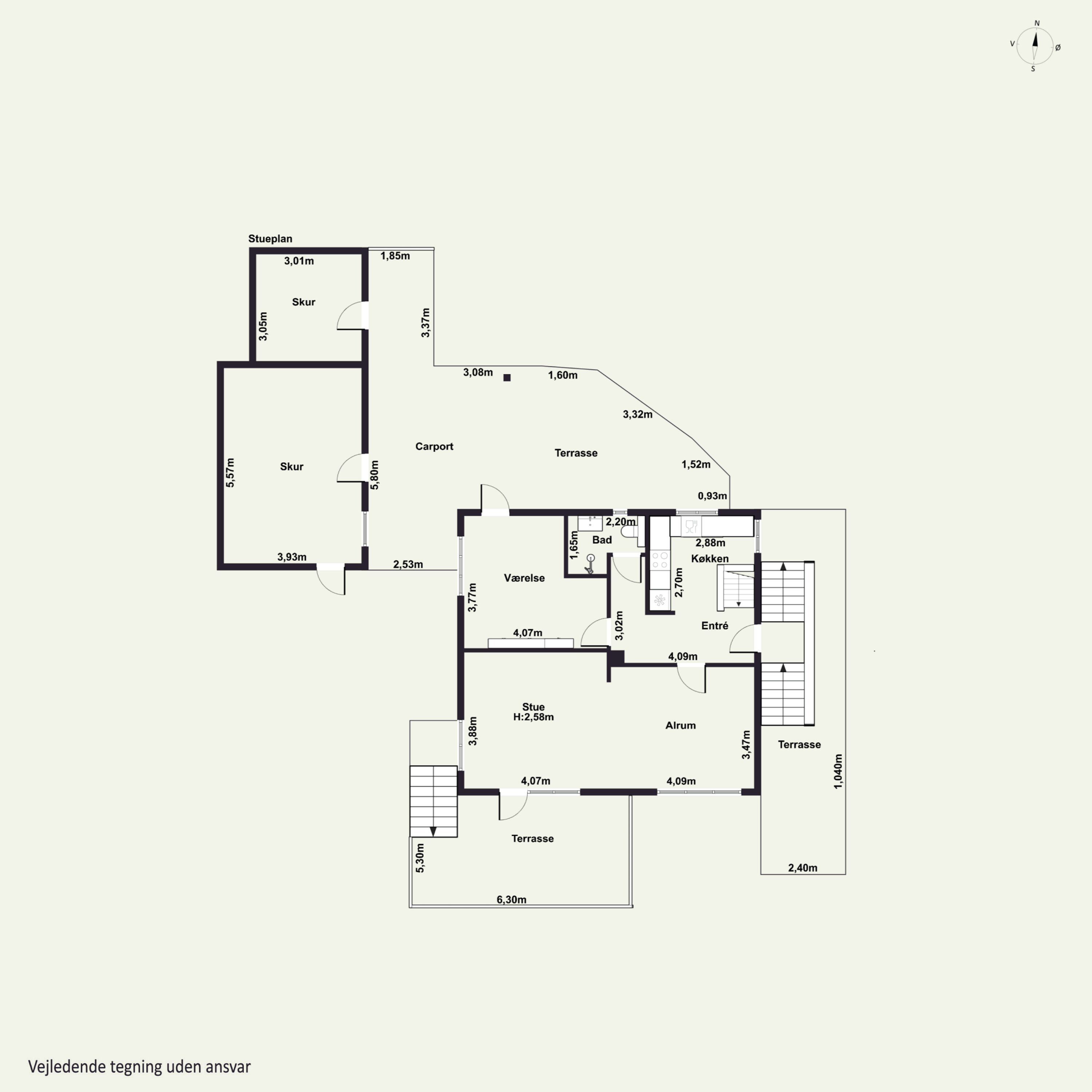 Plantegninger billede af Allingvej 42, 2650 Hvidovre