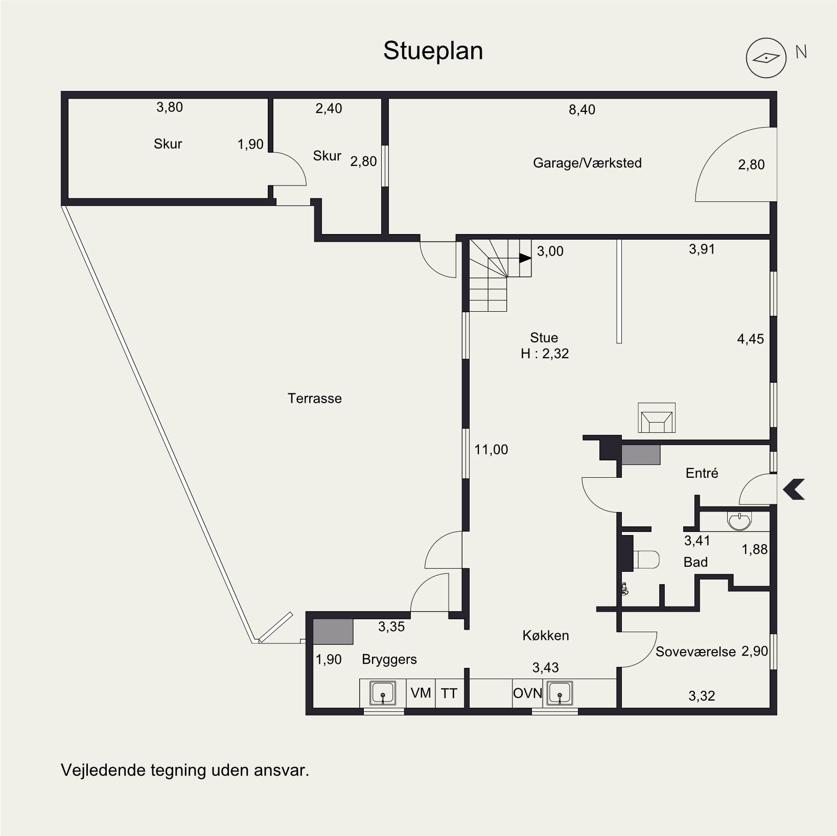 Plantegninger billede af Blindgade 5, Tvingstrup, 8700 Horsens