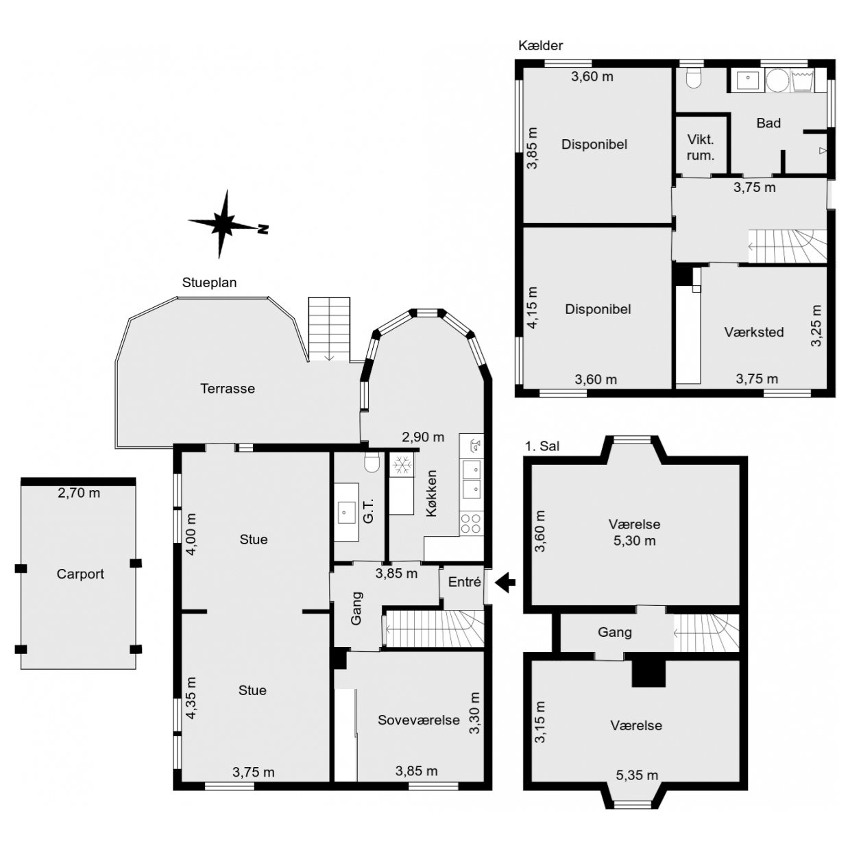 Plantegninger billede af Rosevej 35, 9900 Frederikshavn