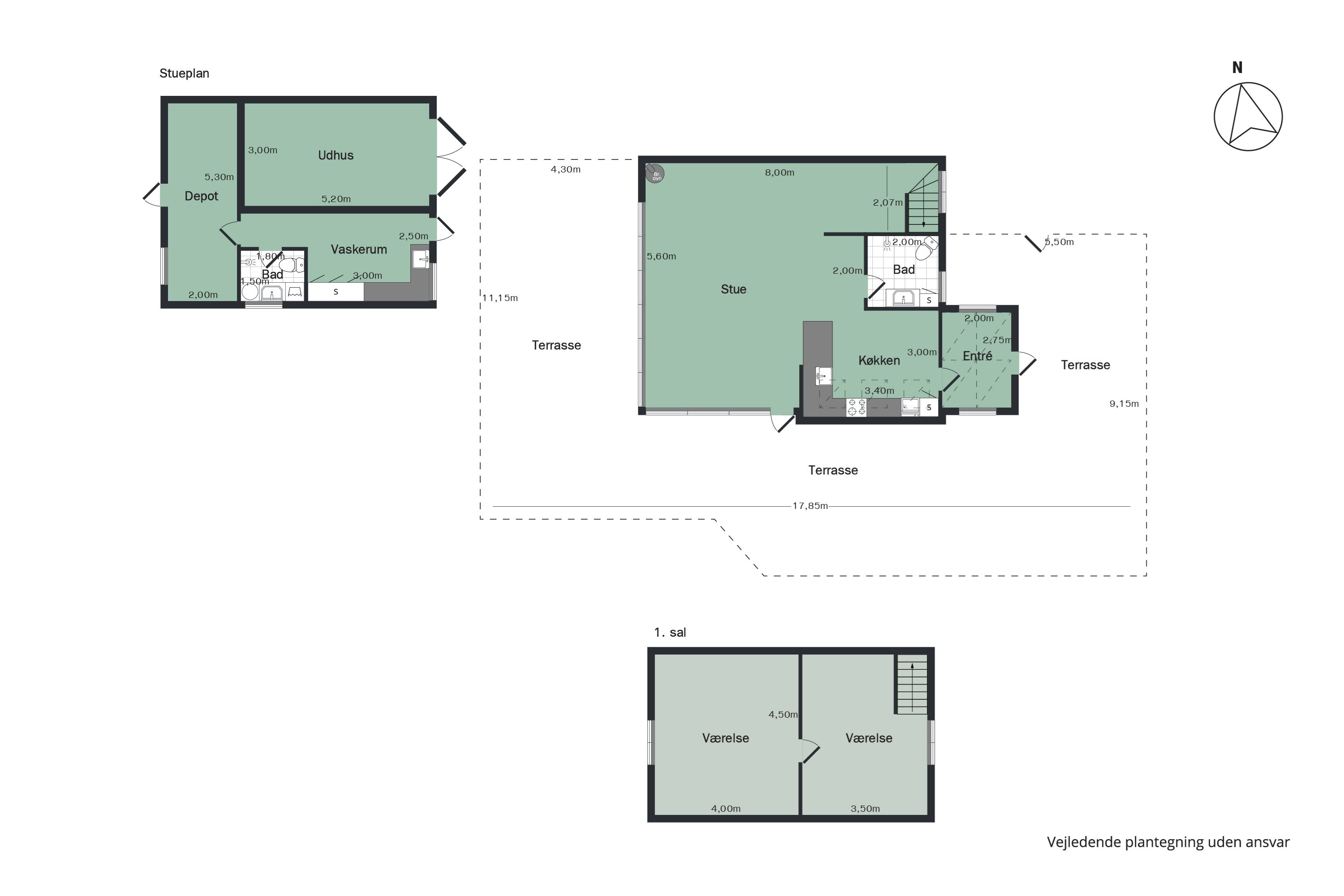 Plantegninger billede af Pumavej 1, Hou, 9370 Hals