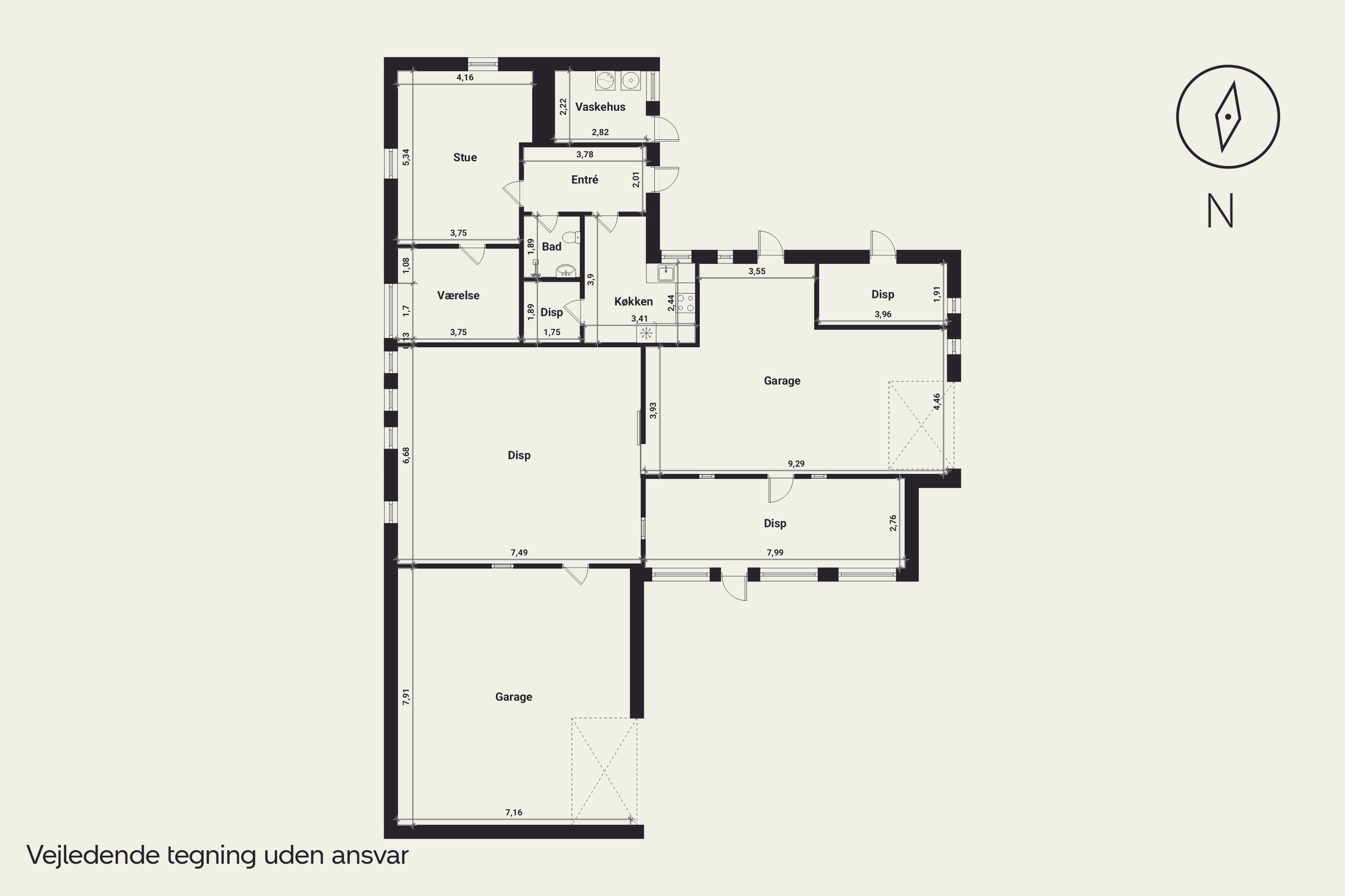 Plantegninger billede af Gl. Landevej 15A, Toreby, 4891 Toreby L