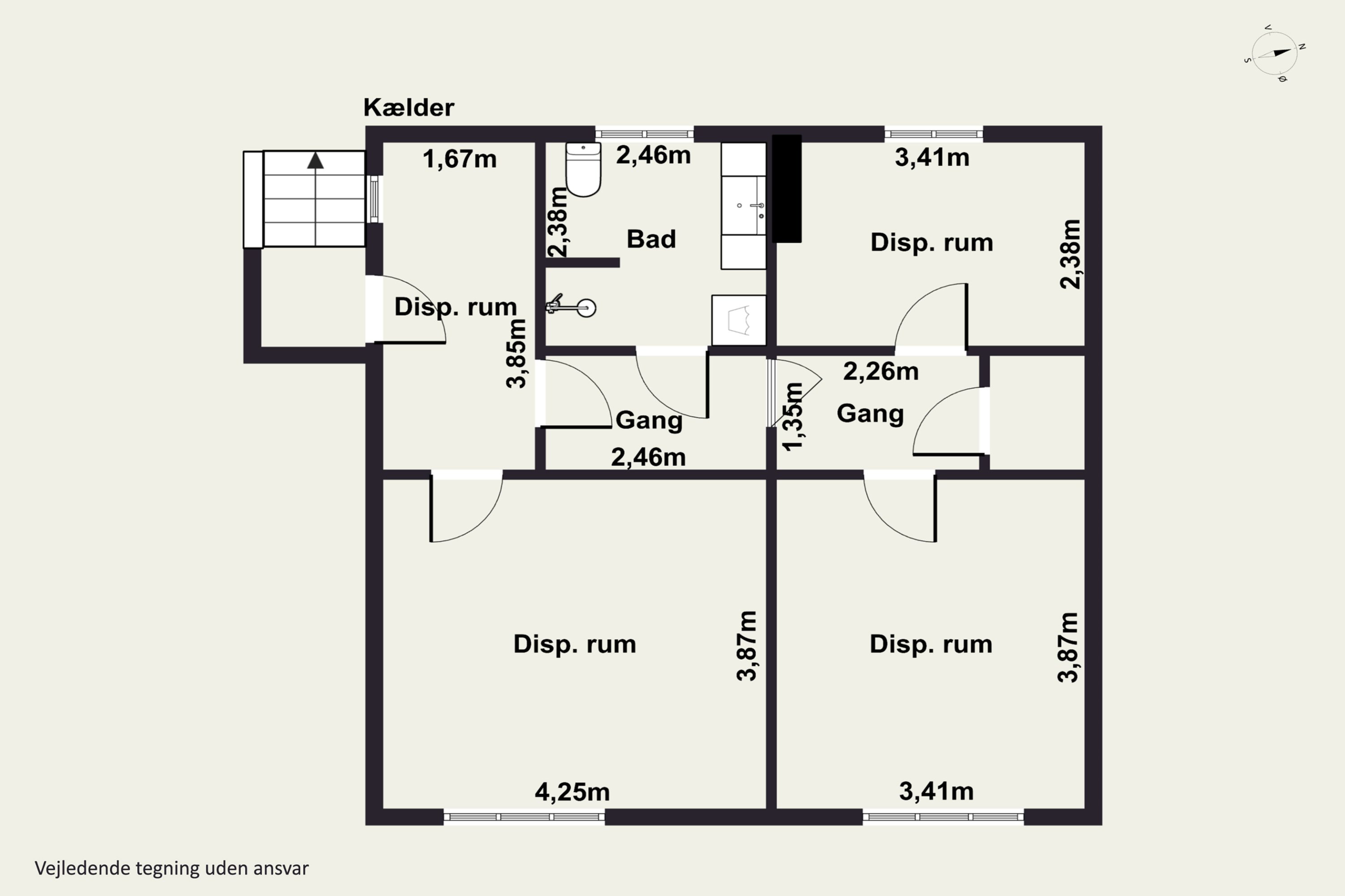 Plantegninger billede af Østergade 45, 5935 Bagenkop