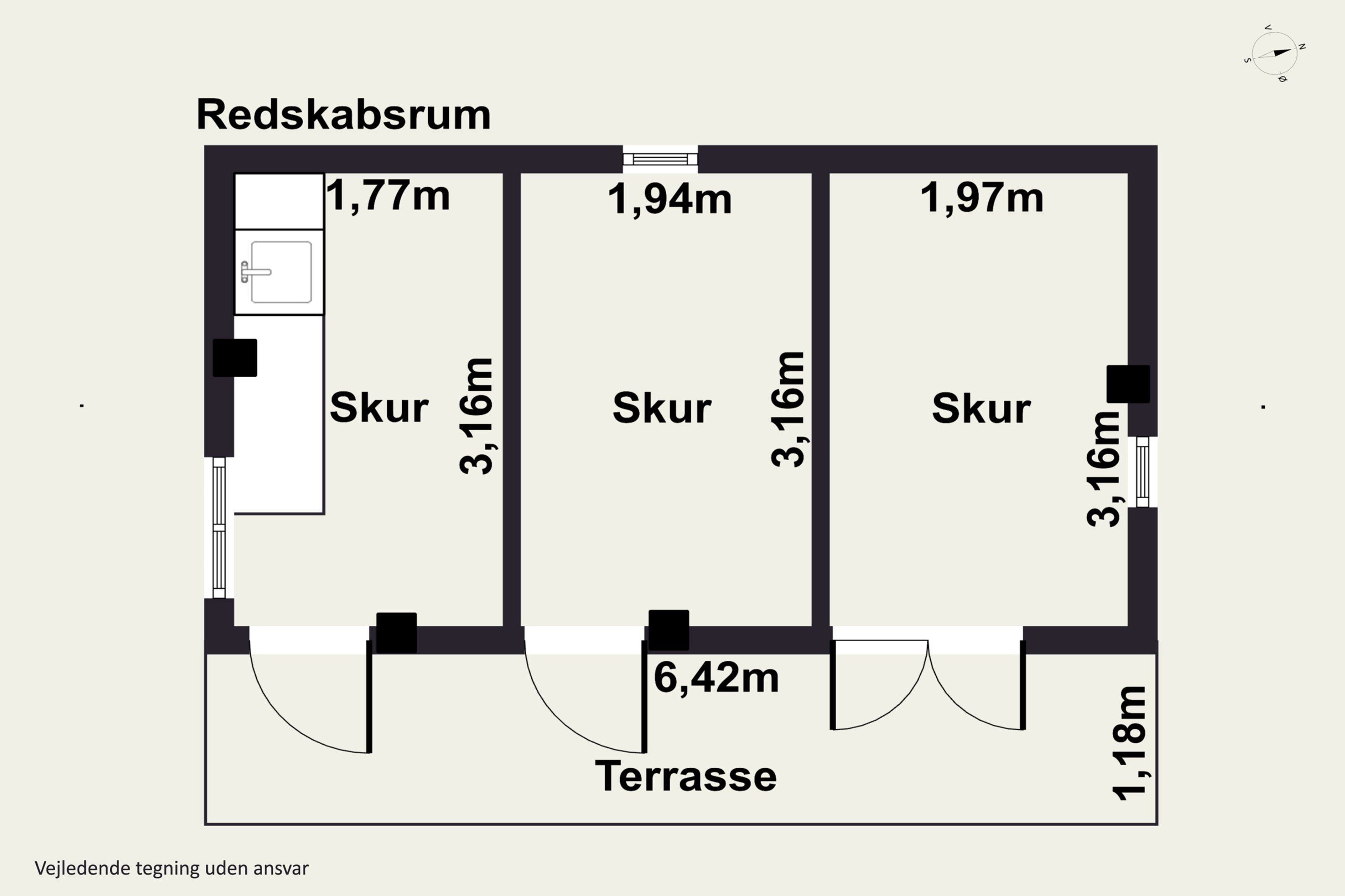 Plantegninger billede af Østergade 45, 5935 Bagenkop