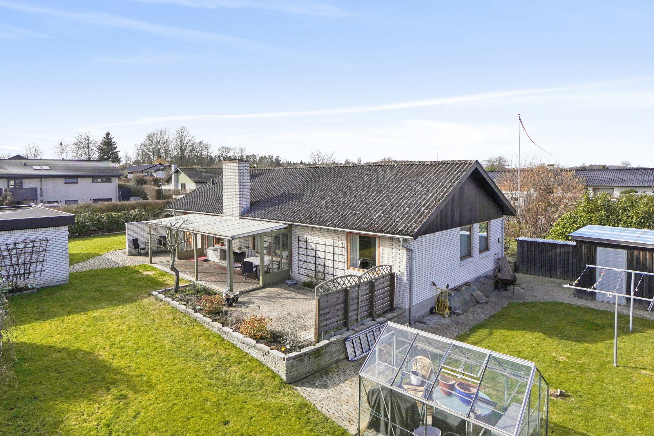 Fremhævet set fra haven billede i fuldskærmstilstand. Billede af Femkløvervej 7, 3310 Ølsted