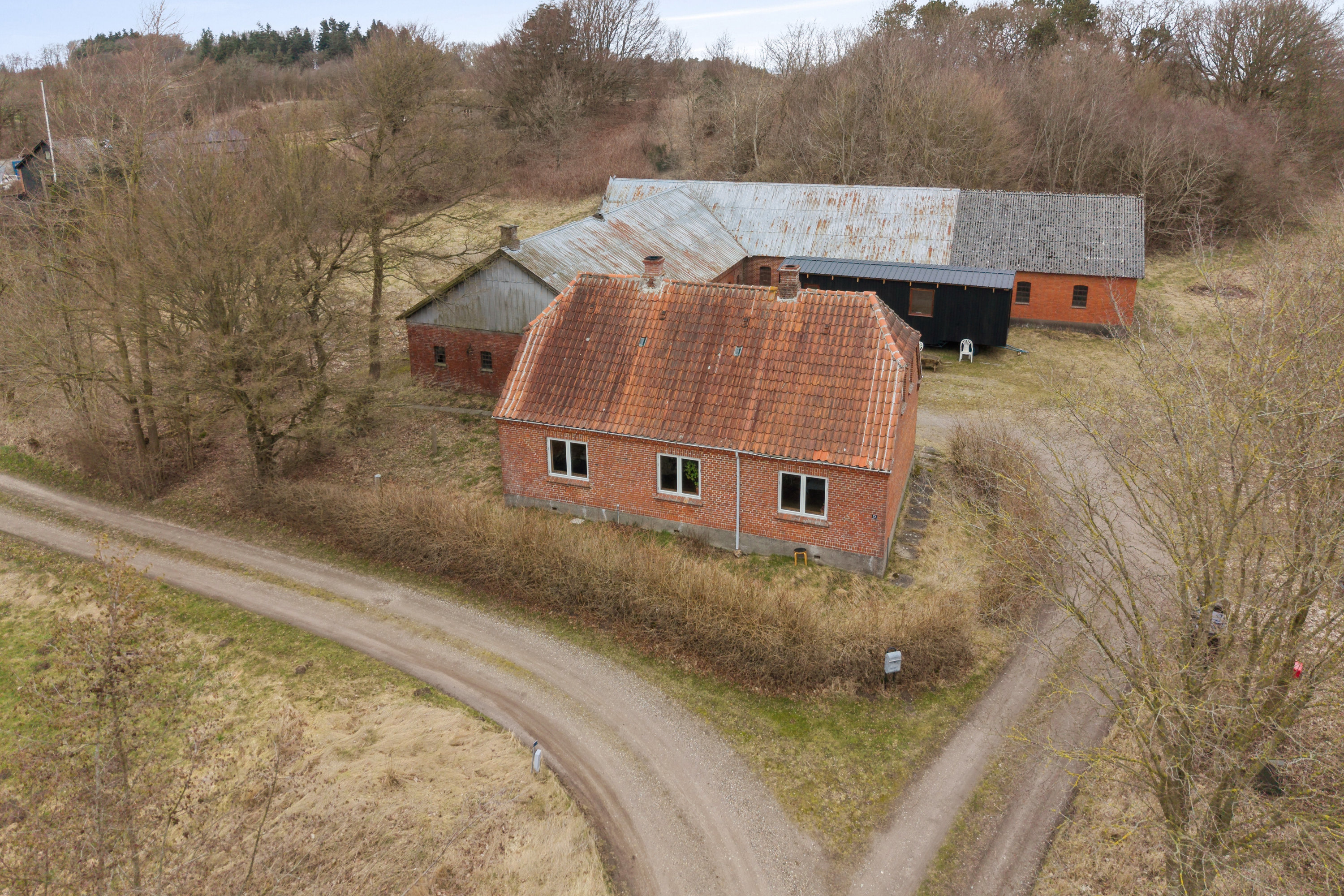 Fremhævet luftfoto billede i fuldskærmstilstand. Billede af Hejlskovvej 72, Hejlskov, 7840 Højslev