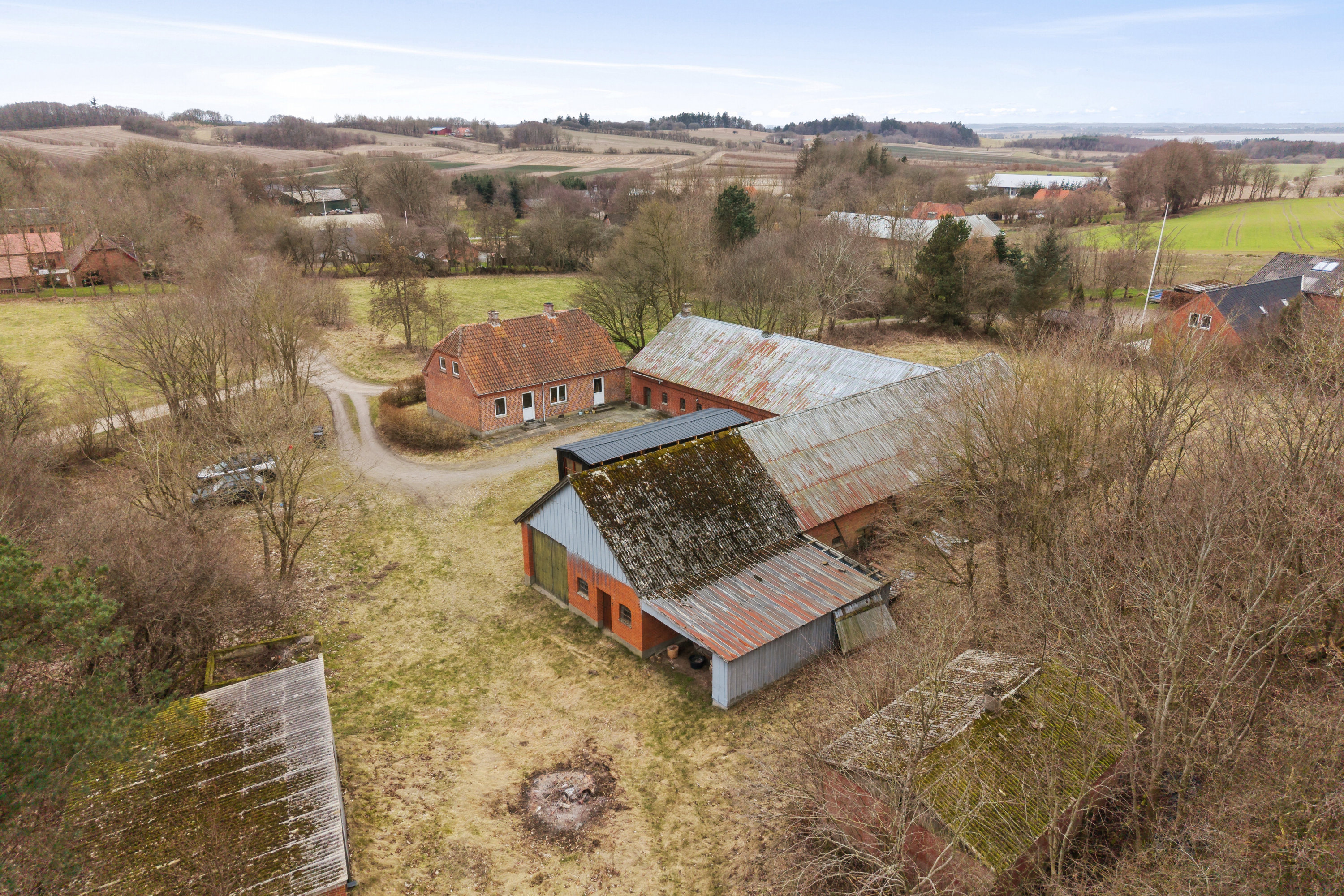 Fremhævet luftfoto billede i fuldskærmstilstand. Billede af Hejlskovvej 72, Hejlskov, 7840 Højslev