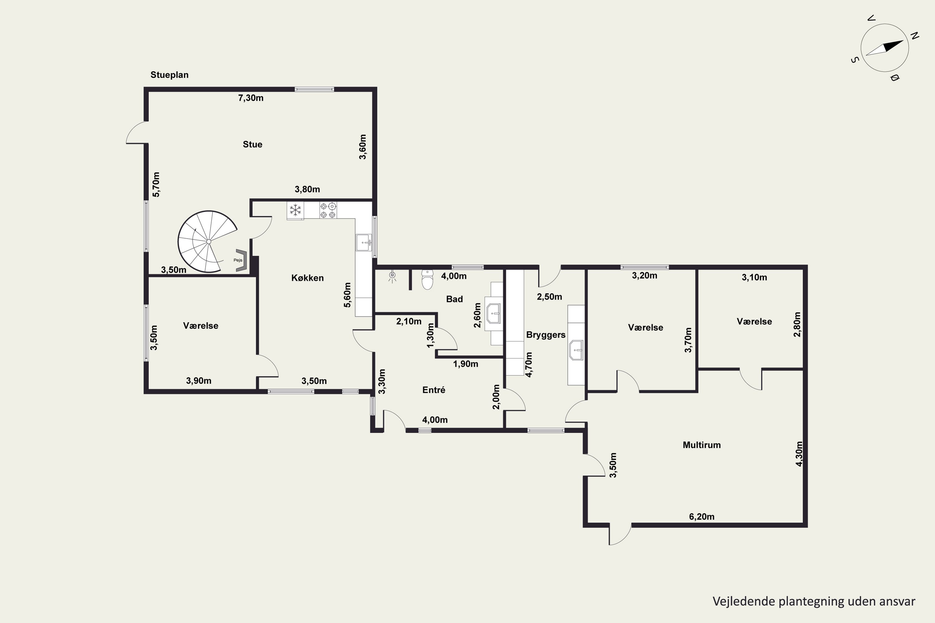 Plantegninger billede af Vestermark 4, Kegnæs, 6470 Sydals