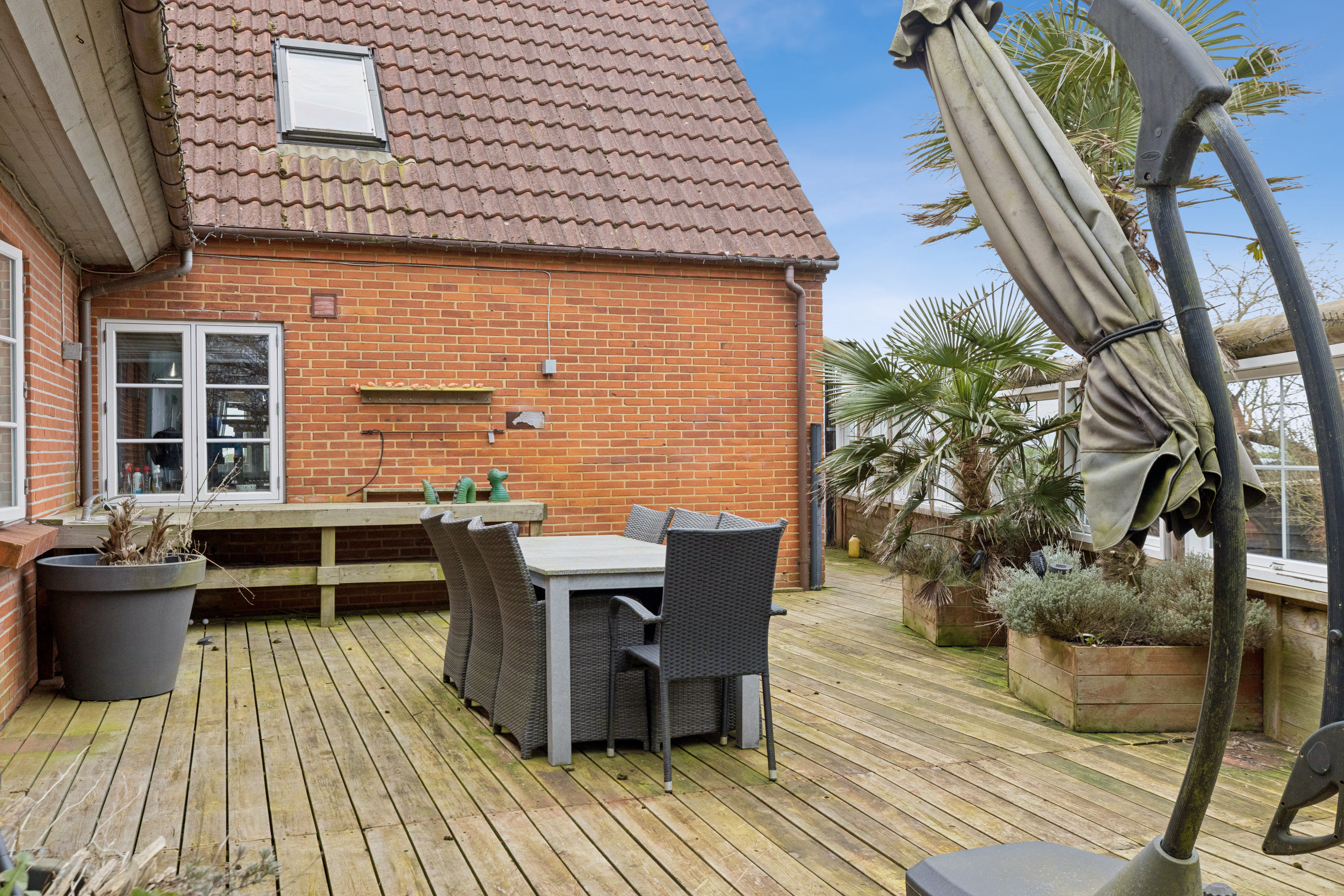 Fremhævet terrasse billede i fuldskærmstilstand. Billede af Vestermark 4, Kegnæs, 6470 Sydals