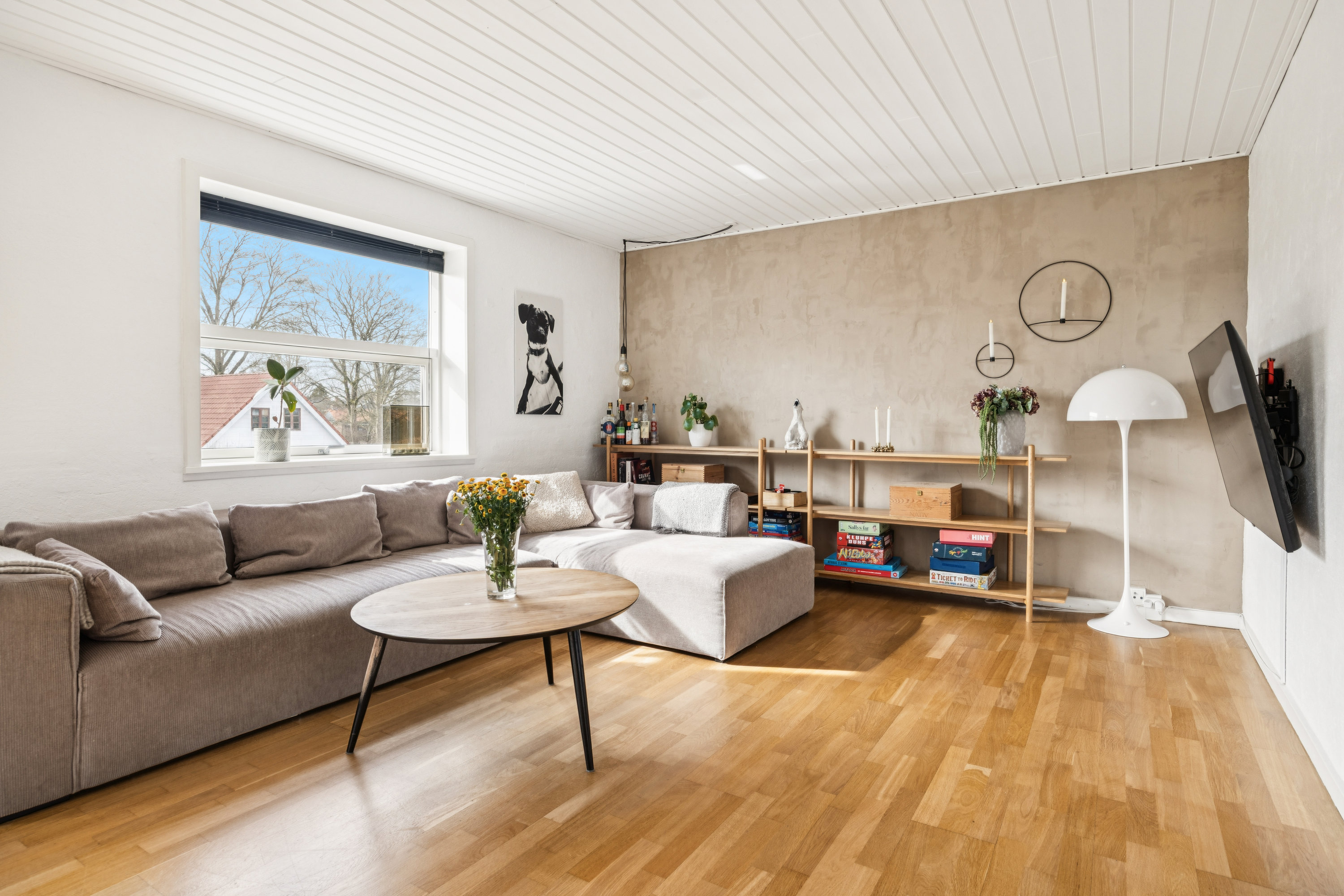 Fremhævet stue billede i fuldskærmstilstand. Billede af Fanøevej 17, Vester Hassing, 9310 Vodskov