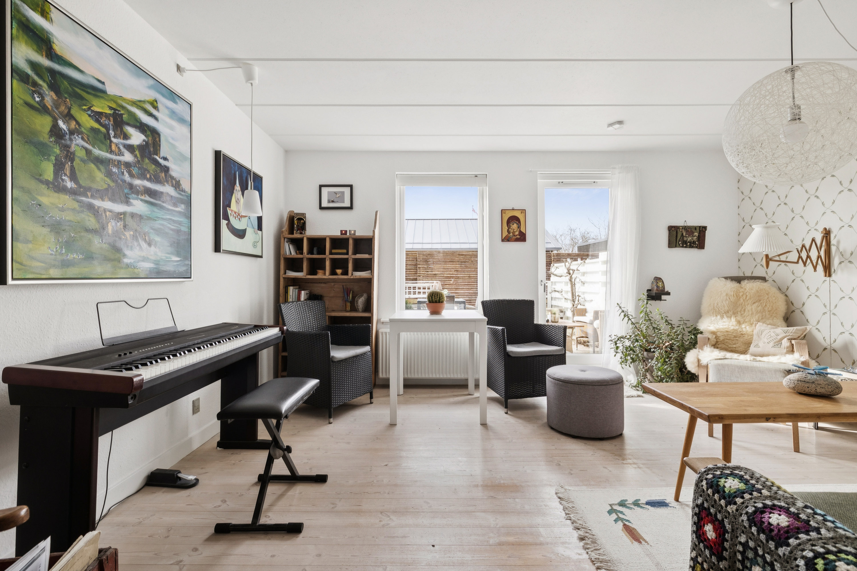 Fremhævet stue billede i fuldskærmstilstand. Billede af Vesterparken 61, 8660 Skanderborg