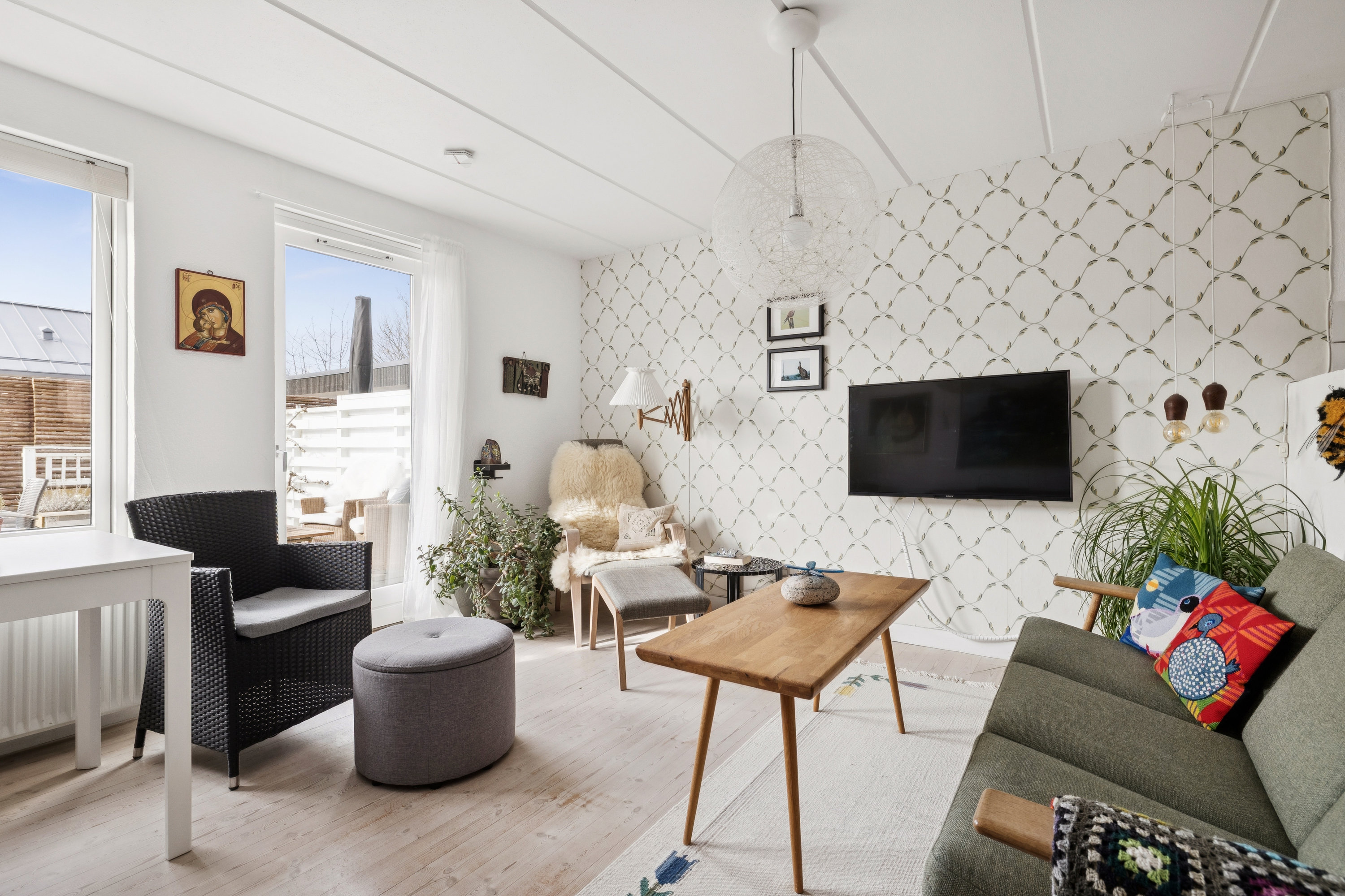 Fremhævet stue billede i fuldskærmstilstand. Billede af Vesterparken 61, 8660 Skanderborg