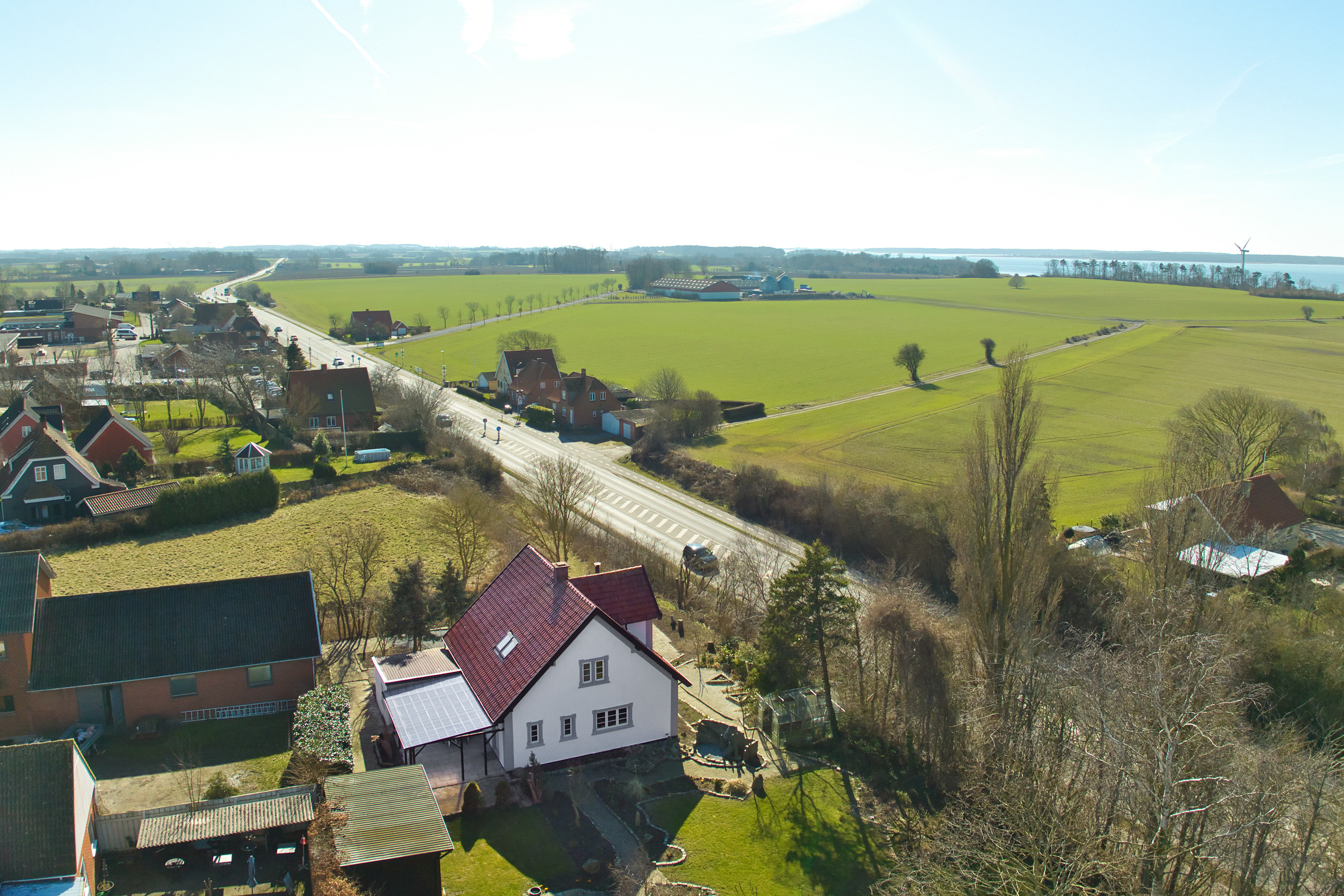 Fremhævet luftfoto billede i fuldskærmstilstand. Billede af Væggerløsevej 13A, 4873 Væggerløse