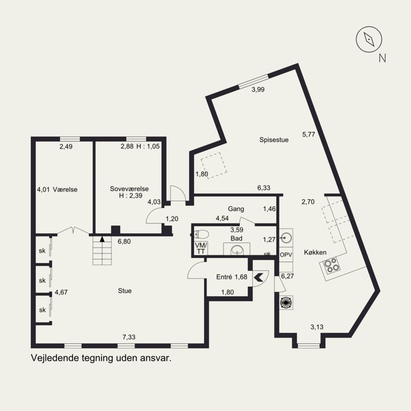 Plantegninger billede af Bredstedgade 16, 3., 5000 Odense C
