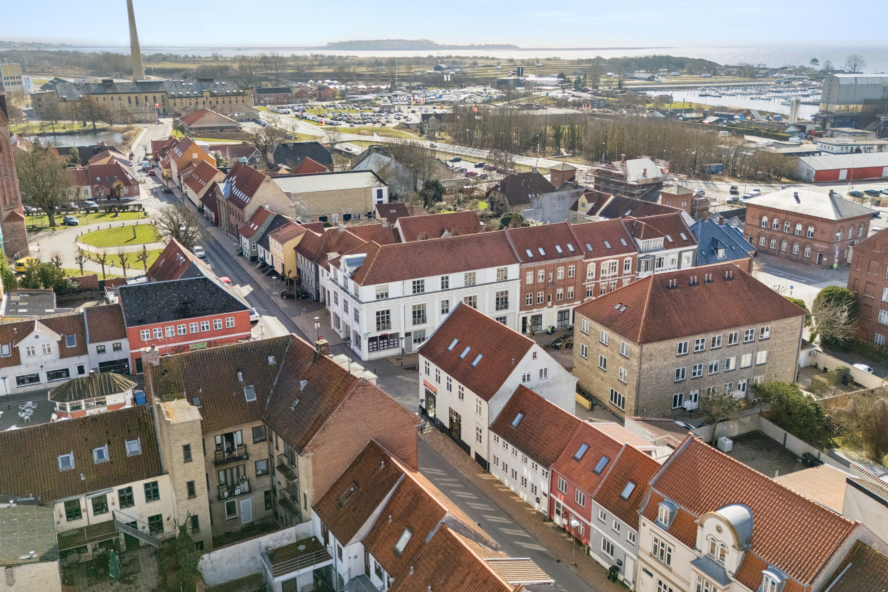 Fremhævet luftfoto billede i fuldskærmstilstand. Billede af Damgade 10, 5610 Assens