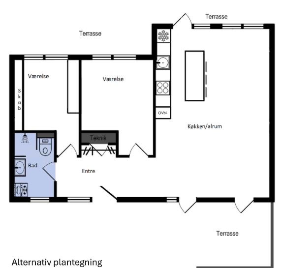 Plantegninger billede af Østre Skovvej 12S, 8240 Risskov