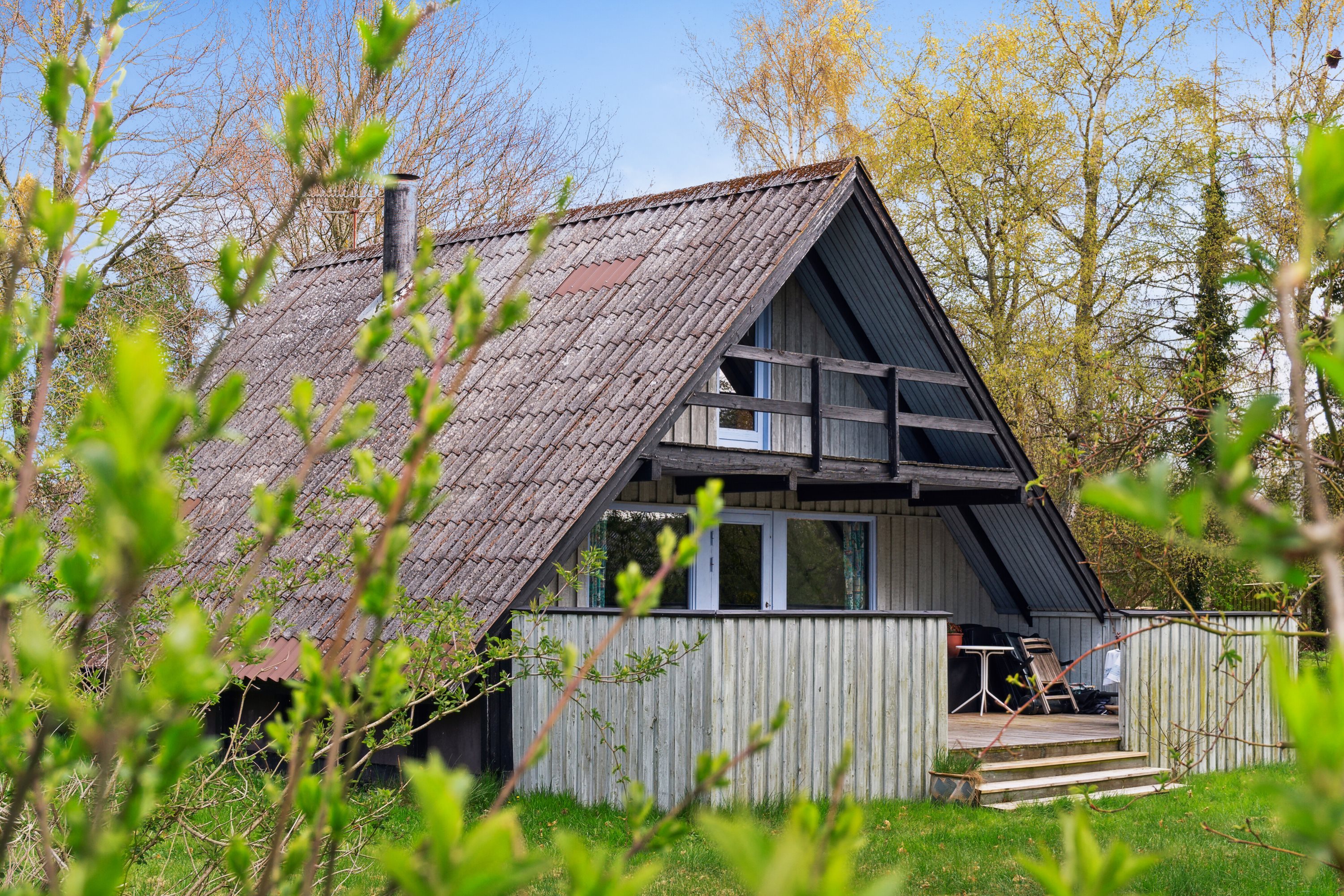 Fremhævet set fra haven billede i fuldskærmstilstand. Billede af Søholmen 3, Klint, 4500 Nykøbing Sj
