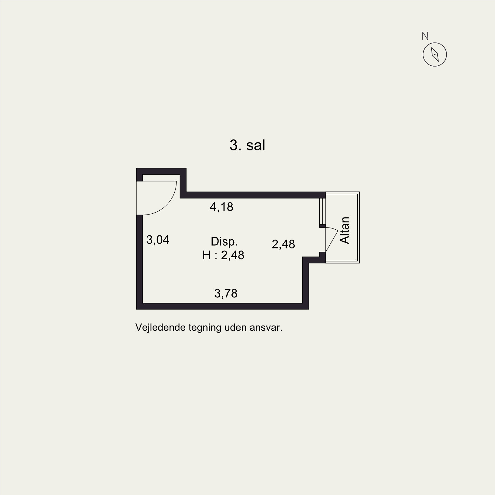 Plantegninger billede af Sønderbrogade 93, 2. tv., 8700 Horsens
